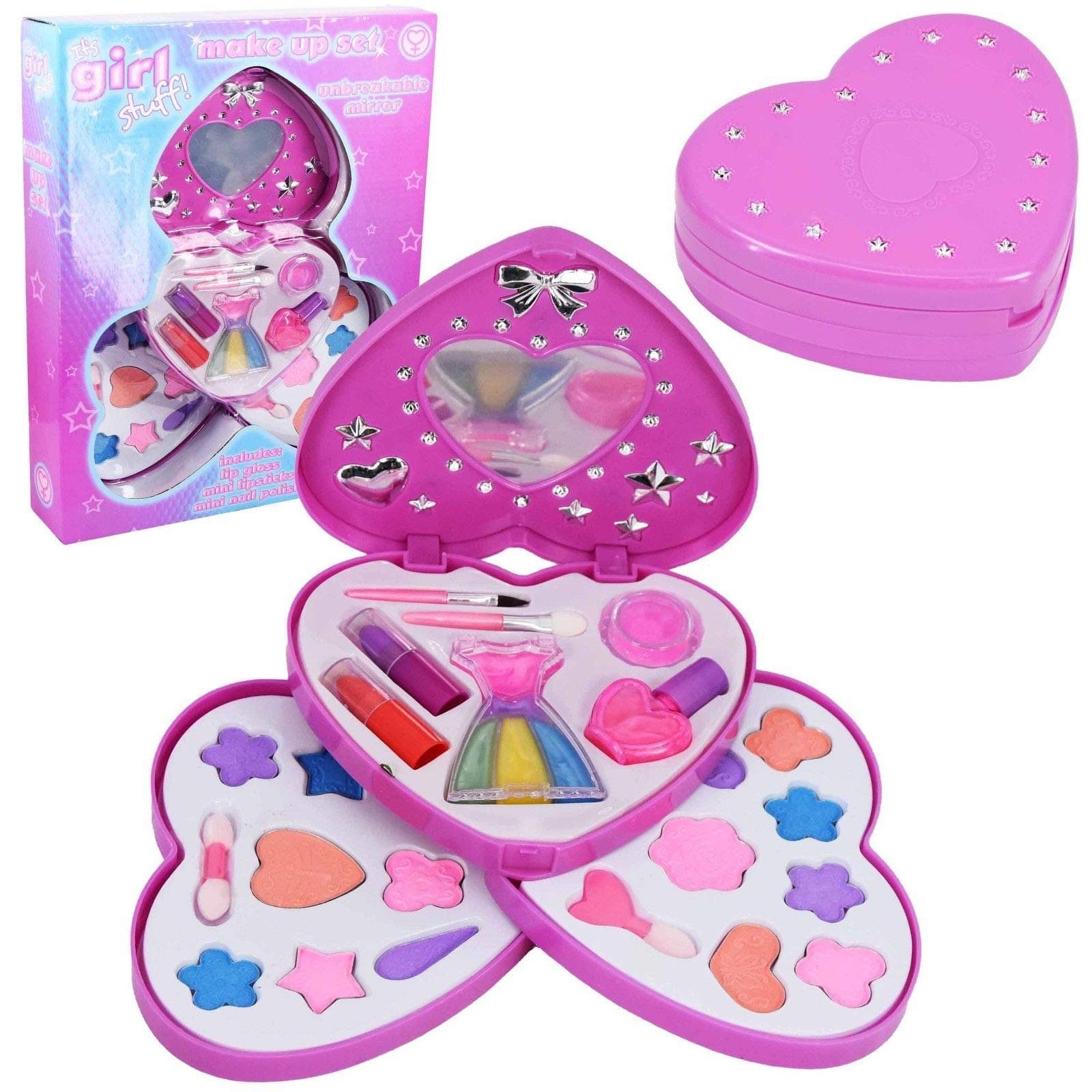It's Girl Stuff KandyToys 3-Tier Play Make Up Set in Pretty Shaped Case