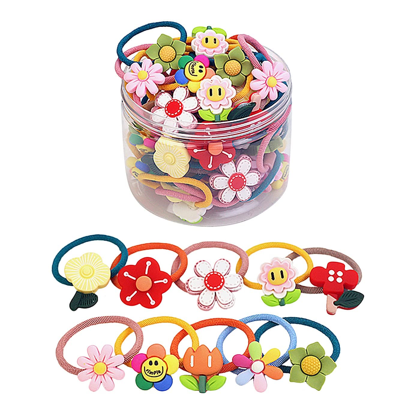 Shining Diva Fashion 20 pcs Combo Elastic Hair Bands Ties Accessories for Kids Baby Girls Women