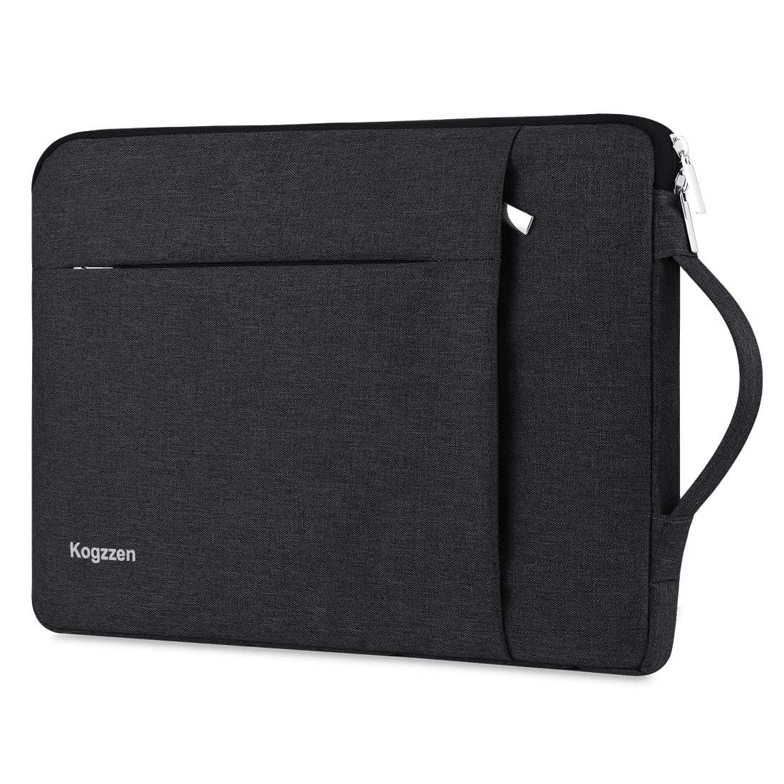 13-14 Inch Laptop Sleeve with Handle Compatible with MacBook Air 13.3/ MacBook Pro 14 13/ Dell XPS 13/ Surface Laptop 13.5/ iPad Pro 12.9, Waterproof Shockproof Case Bag - Black