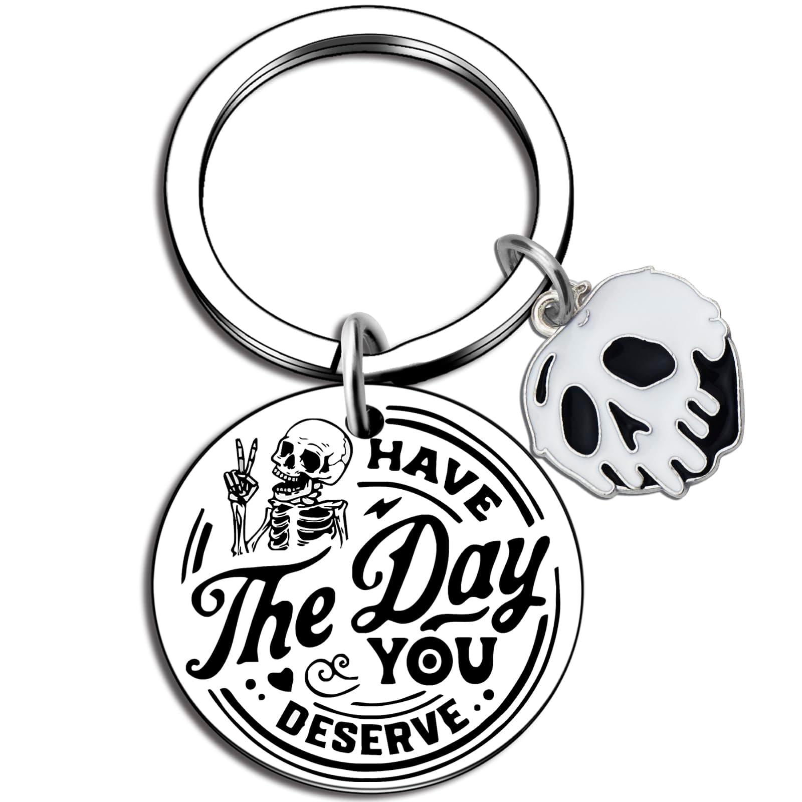 Skull Keychain Goth Witchy Gifts For Women Men Halloween Funny Witchy Spooky Birthday Gifts Quirky Stuff Halloween Skull Decor