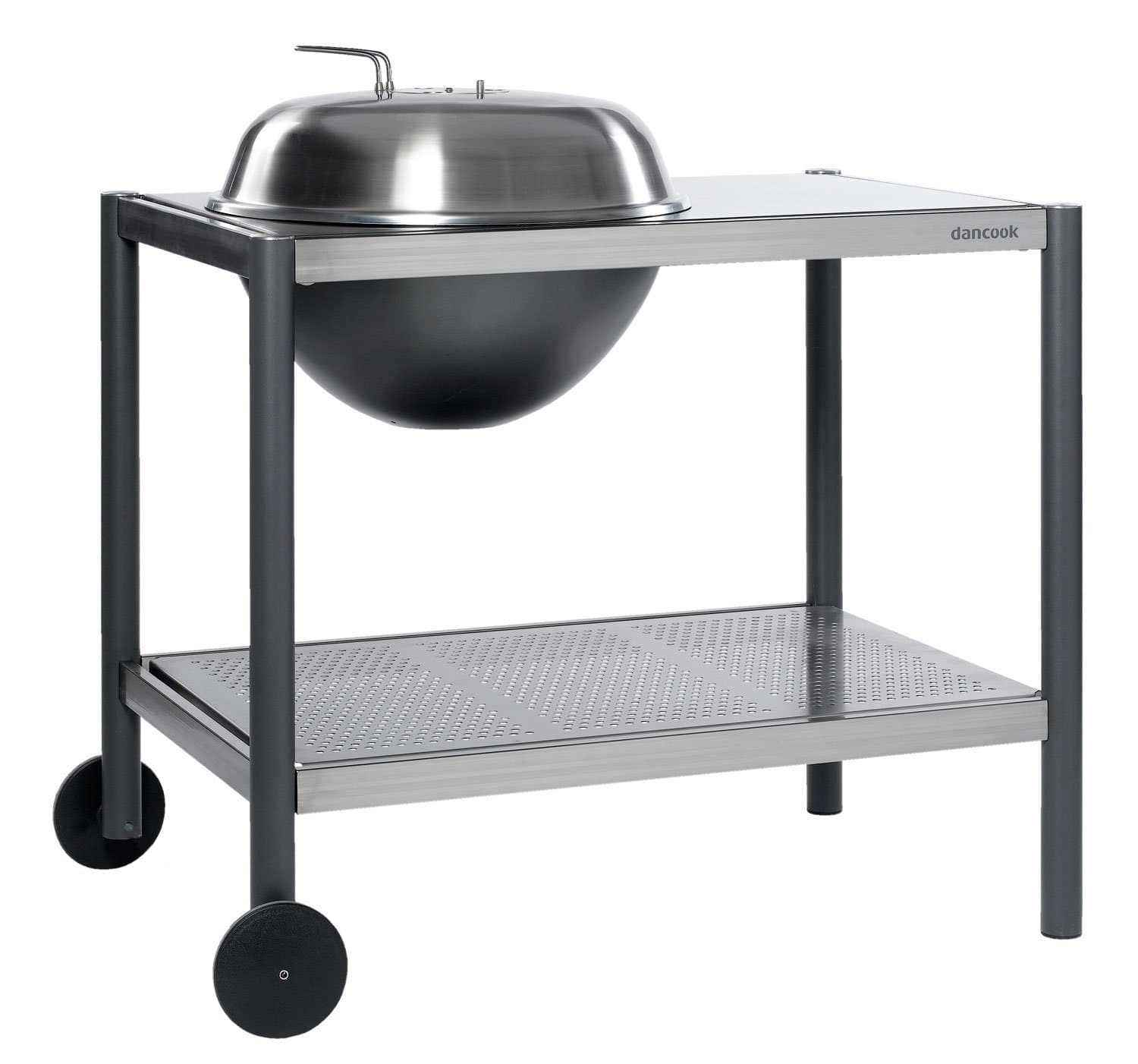 1501 - Kettle Barbecue Grill & Kitchen with Wooden Bottom Shelf.