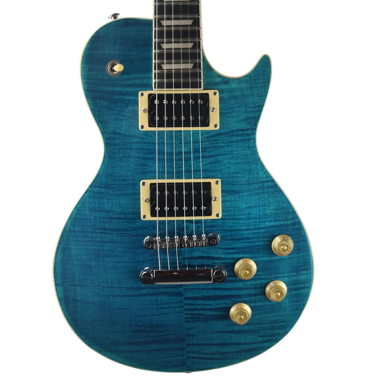 Sawtooth Heritage 60 Series Flame Maple Top Electric Guitar, Cali Blue Flame