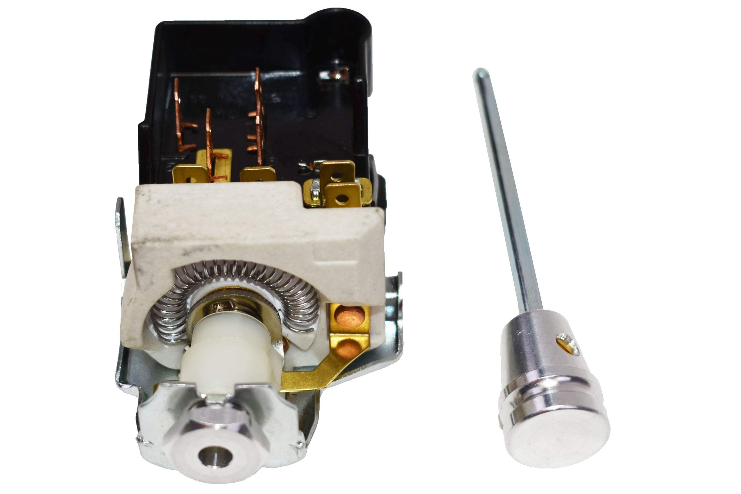 A-Team Performance Headlight Switch Assembly - Billet Aluminum Knob & Billet Dash Knobs - Compatible with 1968-1984 Chevy GM Street Rod Trucks & Street Rod Headlight Switch - Push Button, Panel Mount