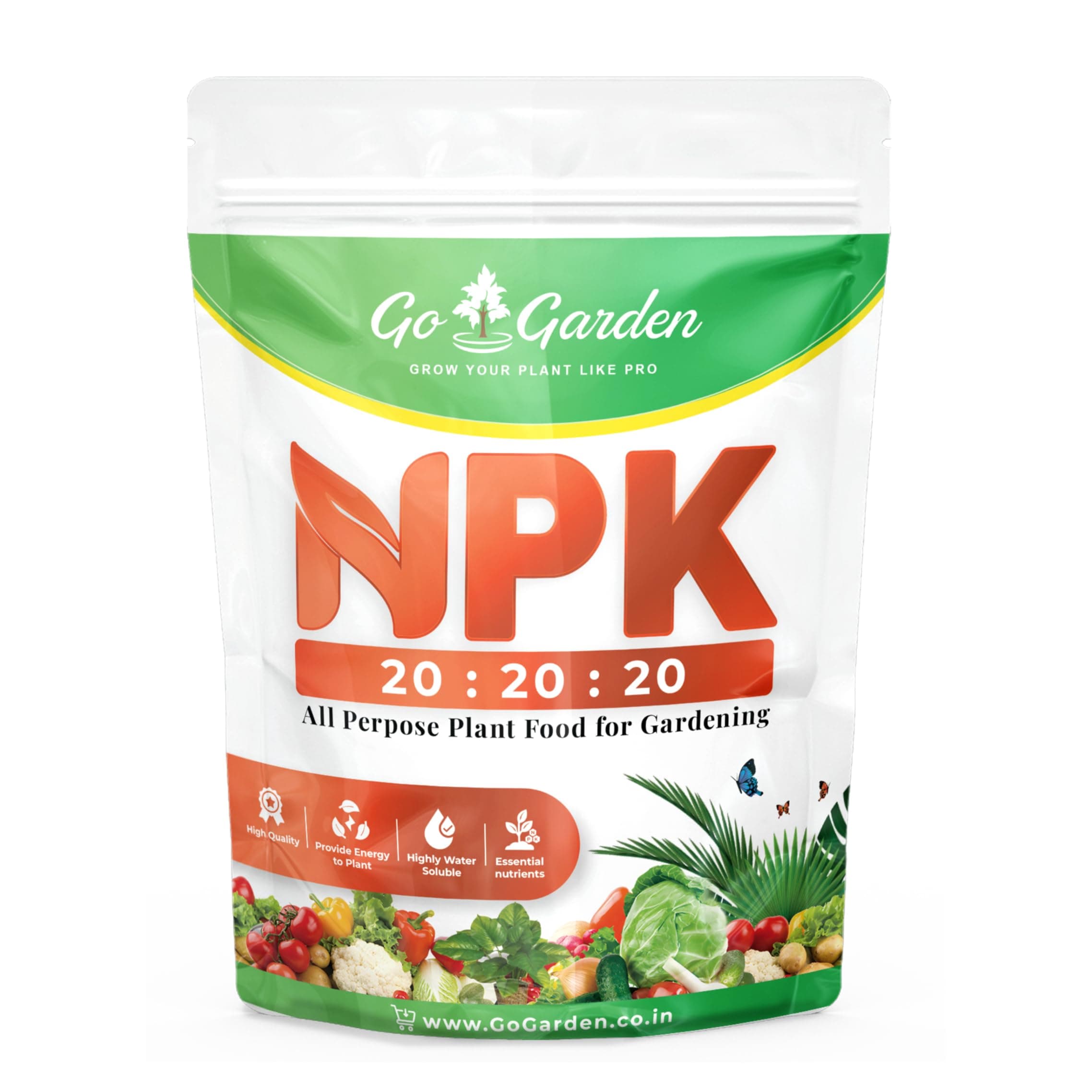 NPK 20 20 20 Fertilizers For Plants 400 G | Boost Your Plants' Growth and Production with NPK Fertilizers | Ideal for Home, Garden & Outdoor Plant Care - 400 G