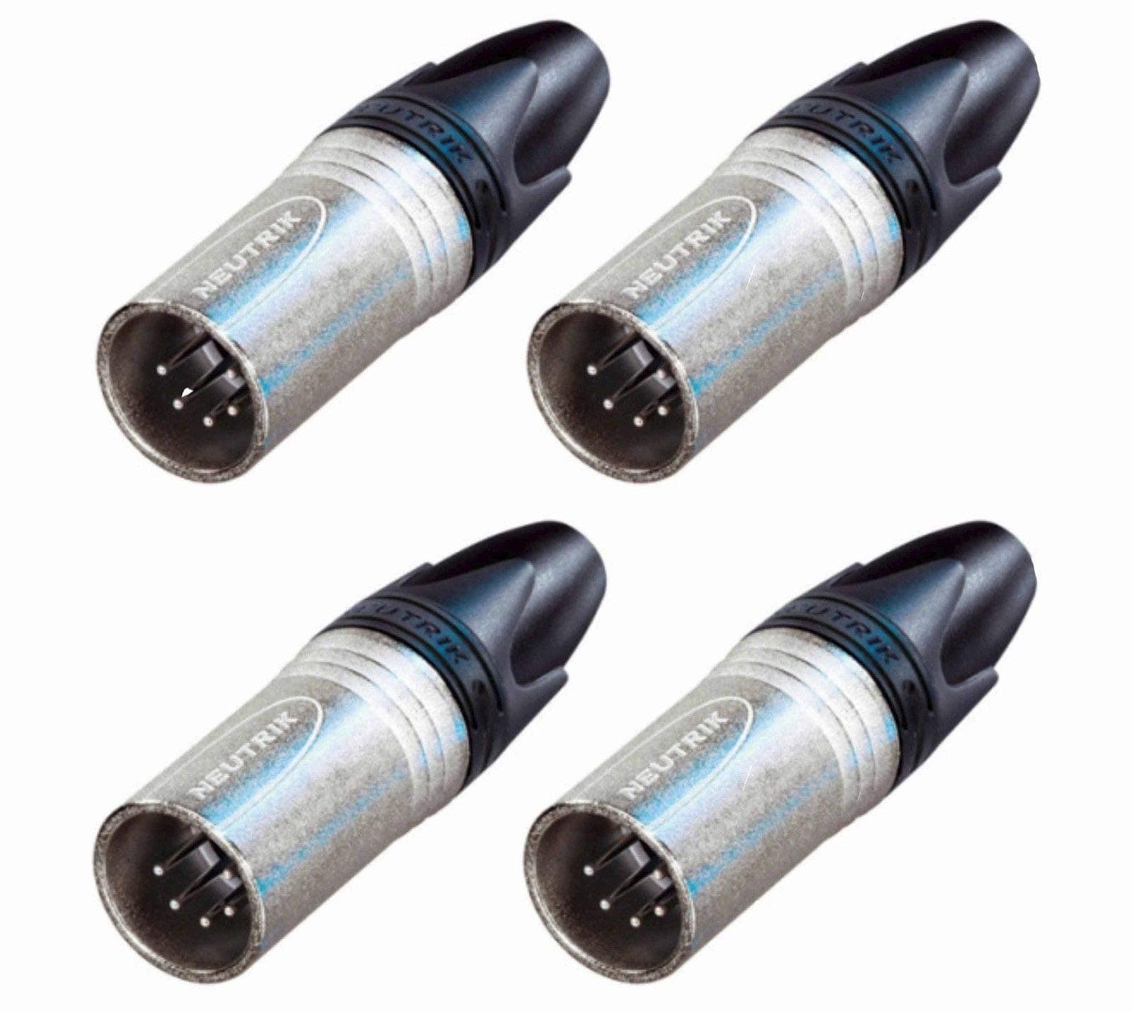 DREYPAL NC5MXX 5 Pin DMX Plug Lighting Male XLR Cable Connector Nickel/Silver (4 Neutrik NC5MXX 5 Pin DMX Plug Lighting Male XLR Cable Connector Nickel/Silver) c
