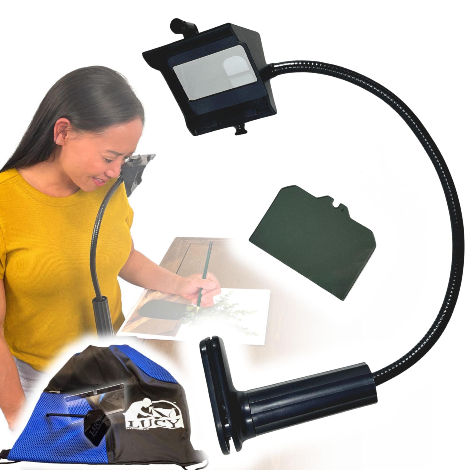 LUCY Mini Drawing Tool with Photo Enlarger & Bag by Draw LUCY | Camera Lucida Photo Enlarging Accessory for Painting | LUCY Drawing Projector for Artists | Artistic Aid - Drawing Tool for Artists