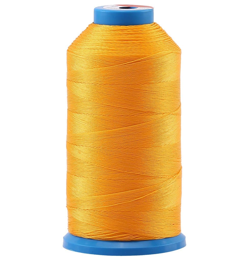 Selric [1500 Yards/Coated/No Unravel/21 Colors Available Heavy Duty Bonded Nylon Threads #69 T70 Size 210D/3 for Upholstery, Leather, Vinyl, and Other Heavy Fabric (Orange)