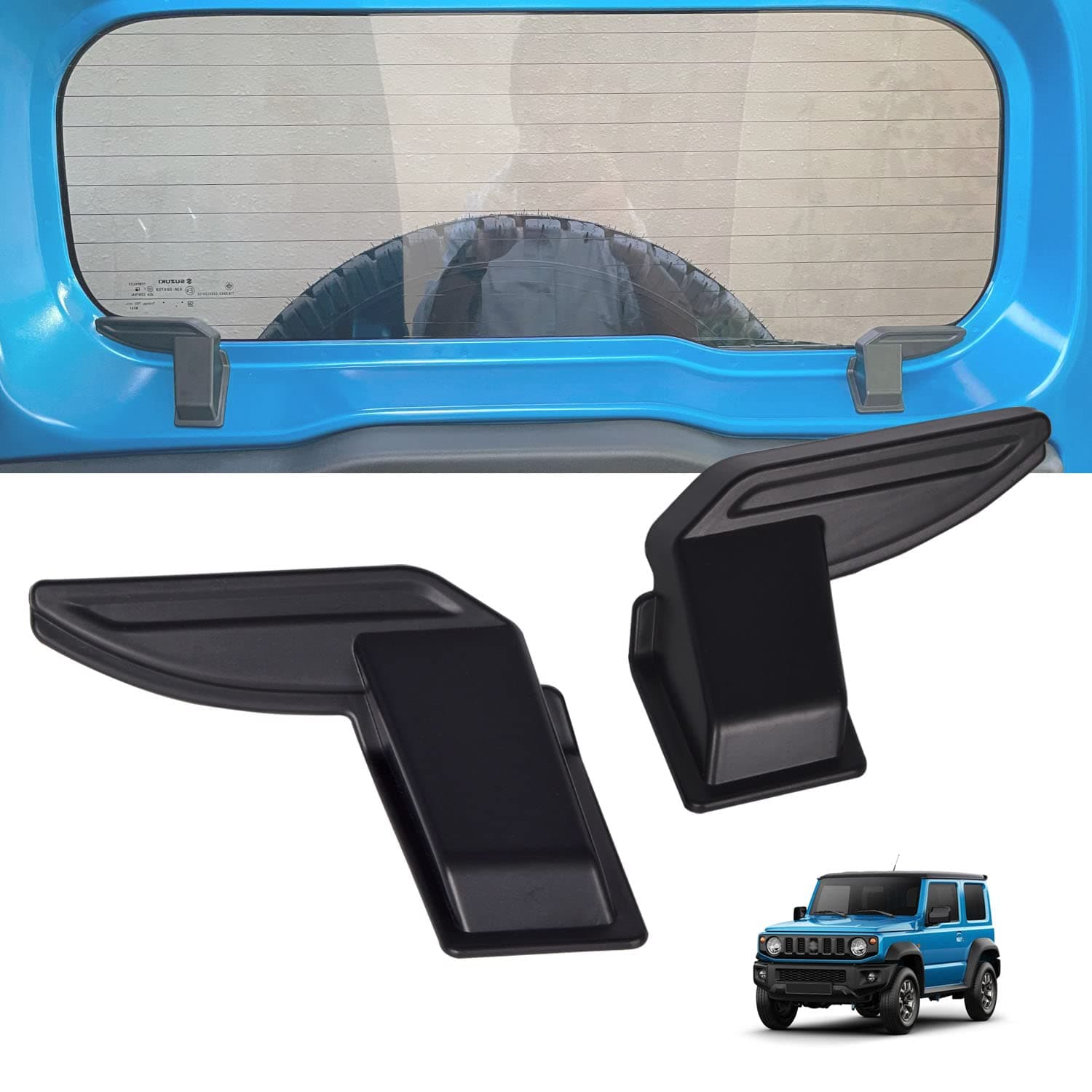 2PCS ABS Rear Windshield Heat Cable Cover, Rear Defogger Guards Interior Accessories for 2019-2020 JB64 JB74 Suzuki Jimny