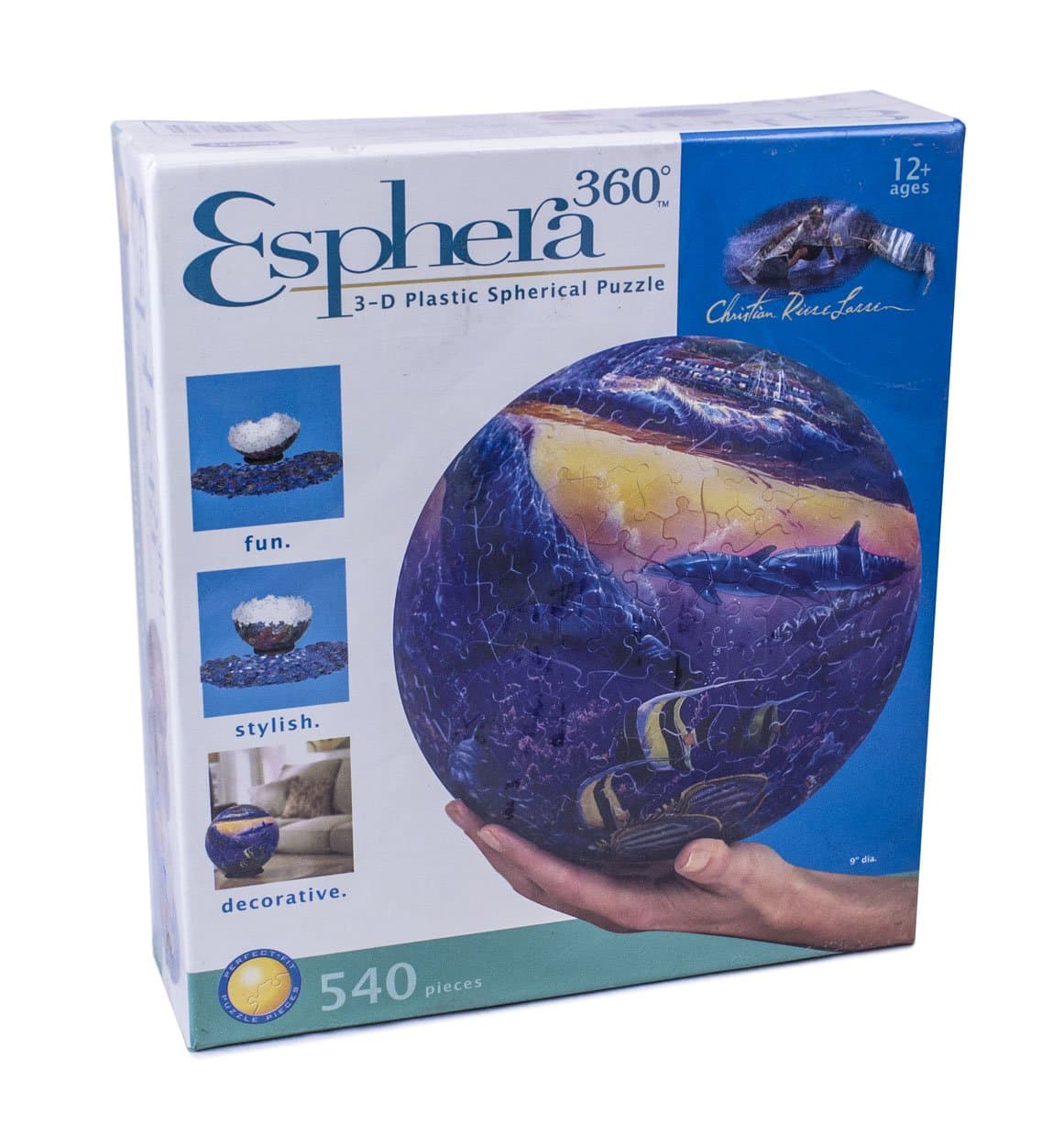 Warren Puzzle Esphera 360 9" 540 Pieces Sphere Art: Lassen's "Reef of Miracles" by Mega Brands