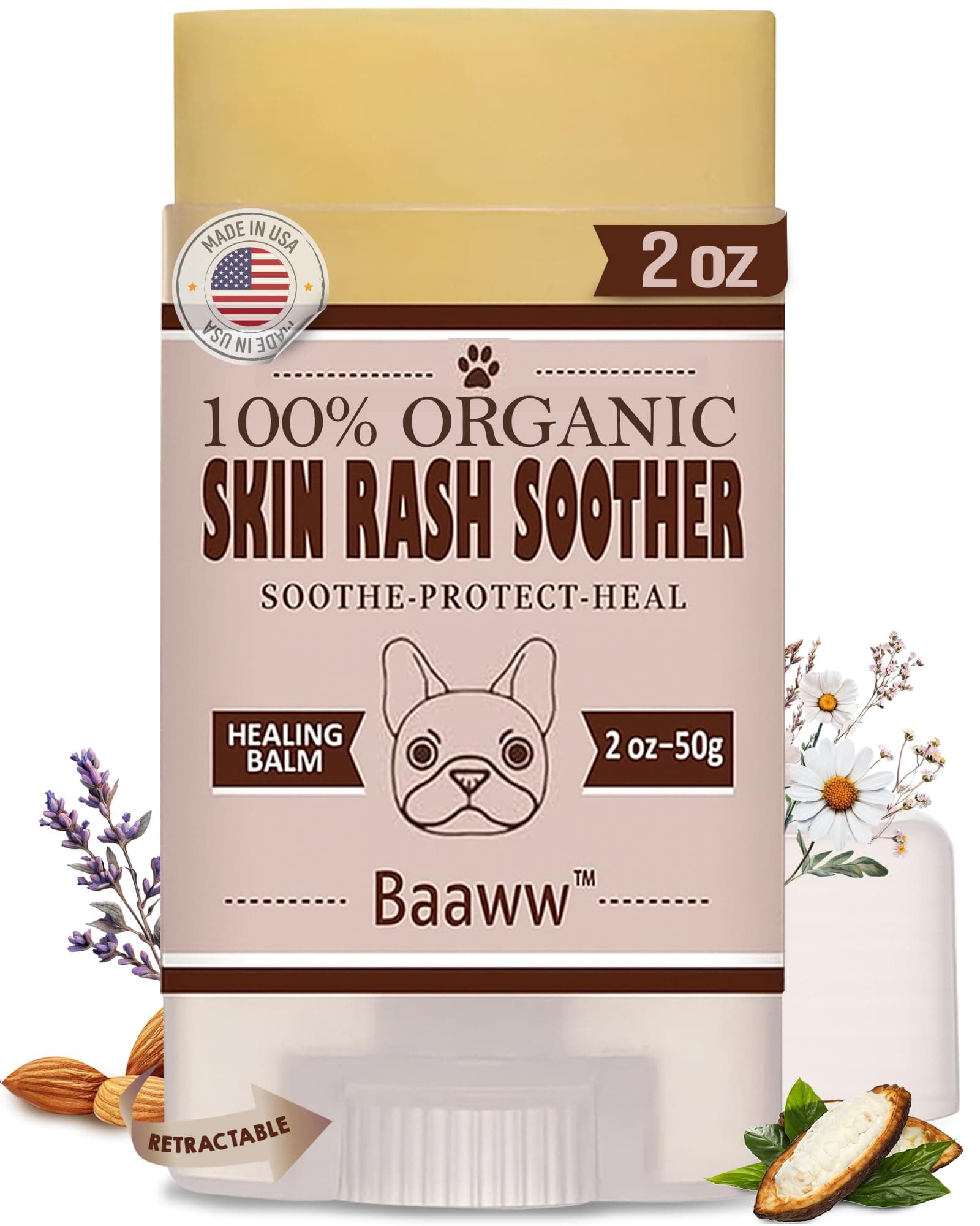 Dog Irritated Skin Relief - Hot Spot Soother Skin Treatment Moisturizer, Anti-Itch & Allergy Dog Lotion, All-Natural Rash Cream for Canines - Soothing Relief for Dry & Itchy Coat - Balm 2 oz
