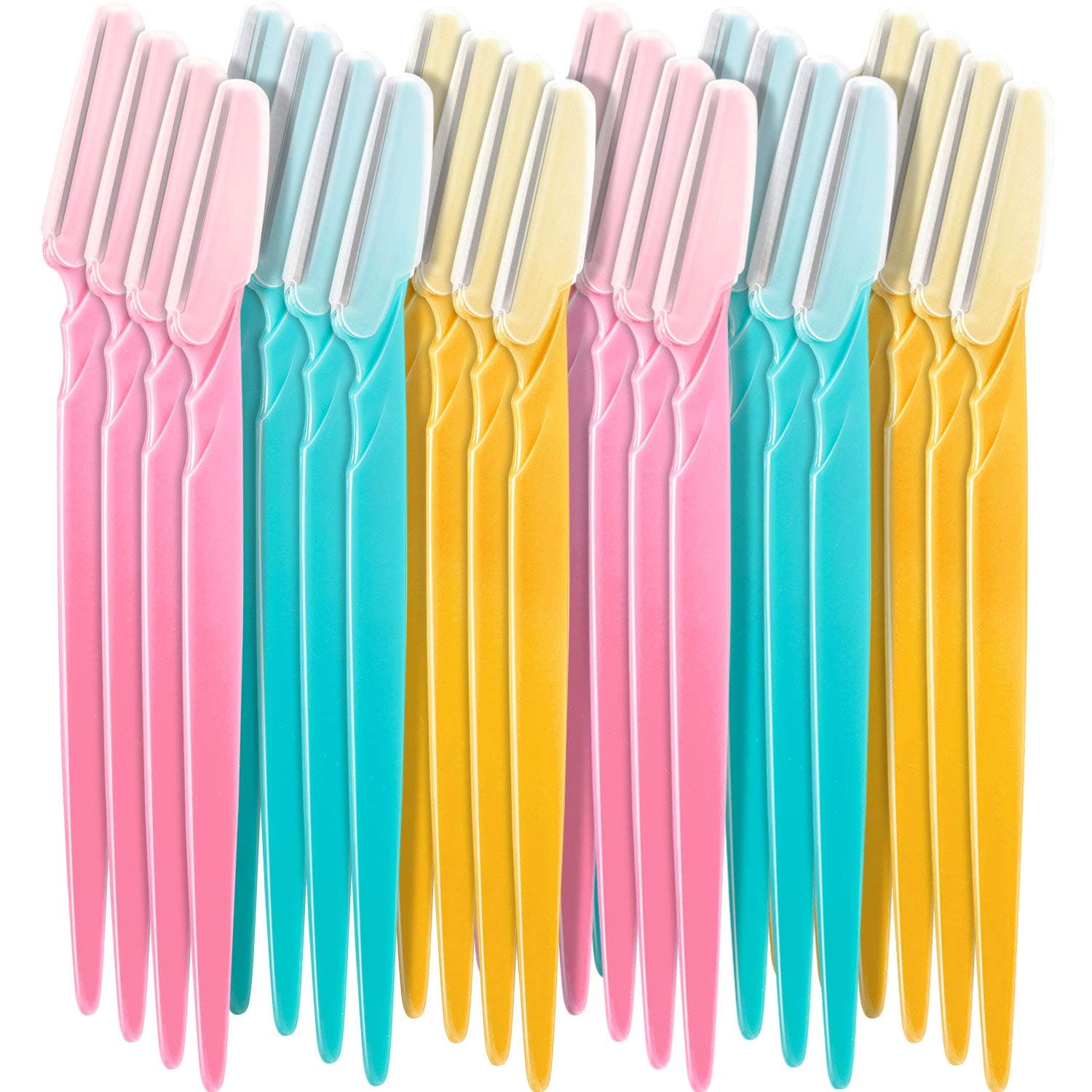 Boao 96 Pieces Eyebrow Razor Eyebrow Shaver Eyebrow Shaper Facial Razor with Precision Cover for Women