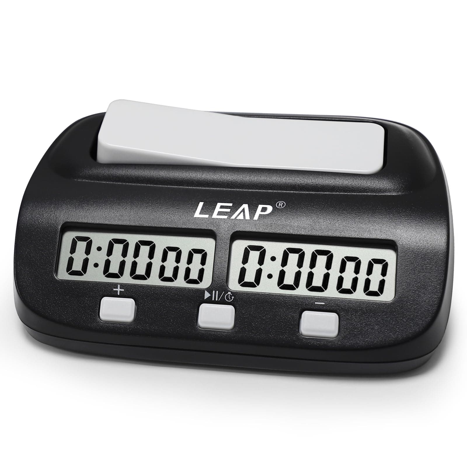 Chess Clock Professional Portable Digital Chess Timer with Bonus Delay Count UP & Countdown Alarm Function for Chess and Other 2-players Board Game BLACK