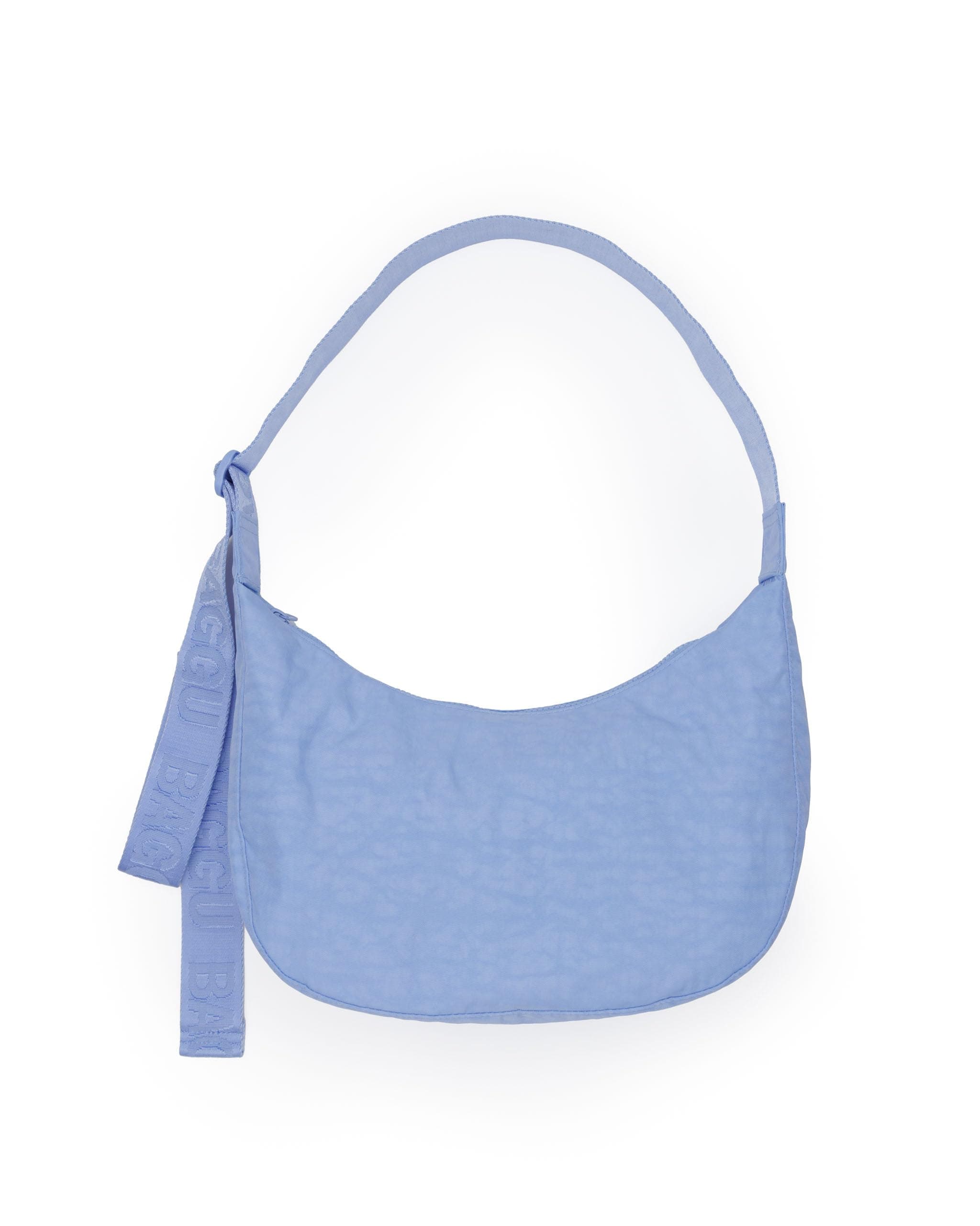 Medium Nylon Crescent Bag - French Blue, French Blue, Medium Nylon Crescent Bag