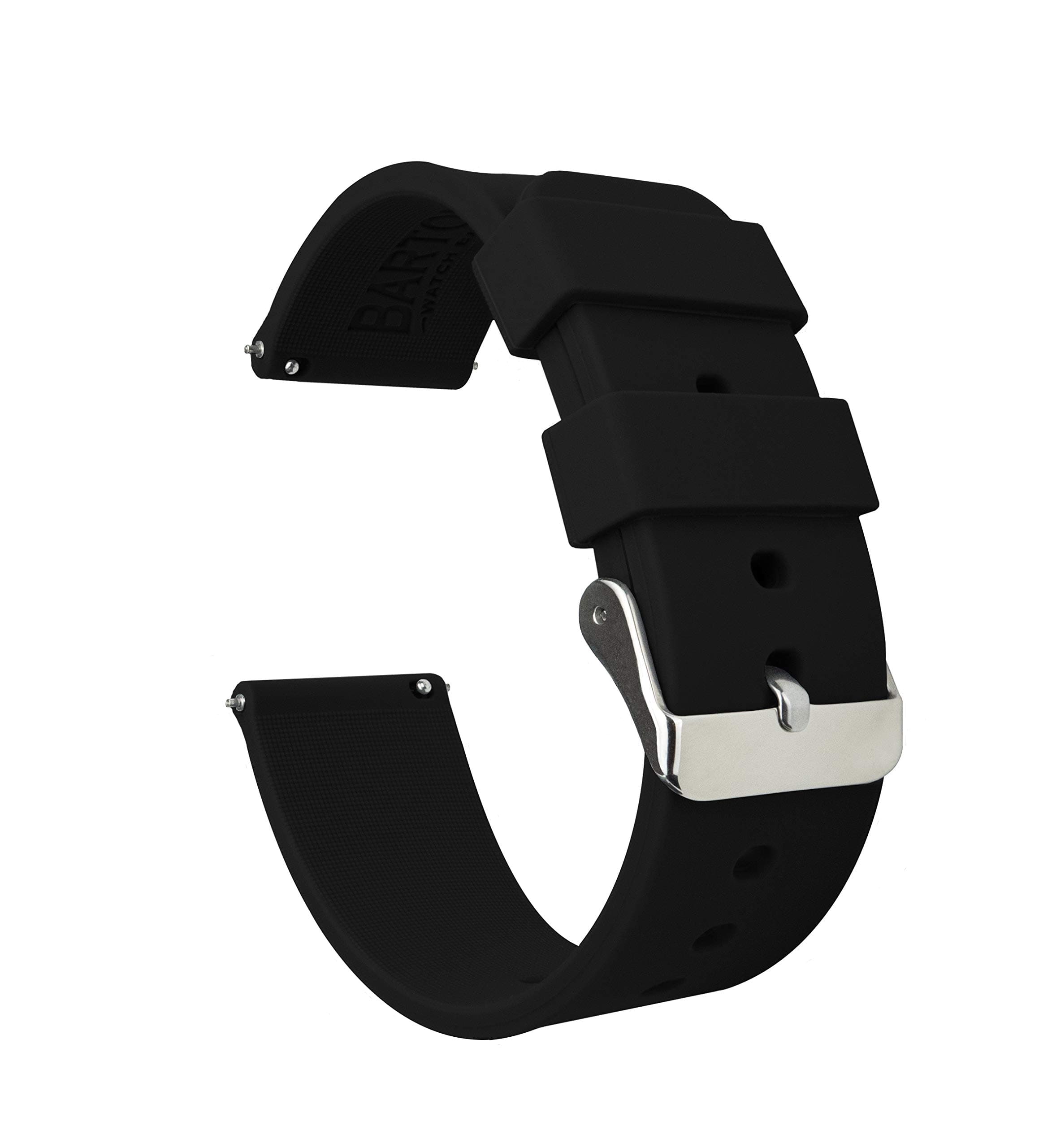 Soft Silicone Quick Release Straps - Choose Color & Width - 16mm, 18mm, 20mm, 22mm, 24mm - Silky Soft Rubber Watch Bands