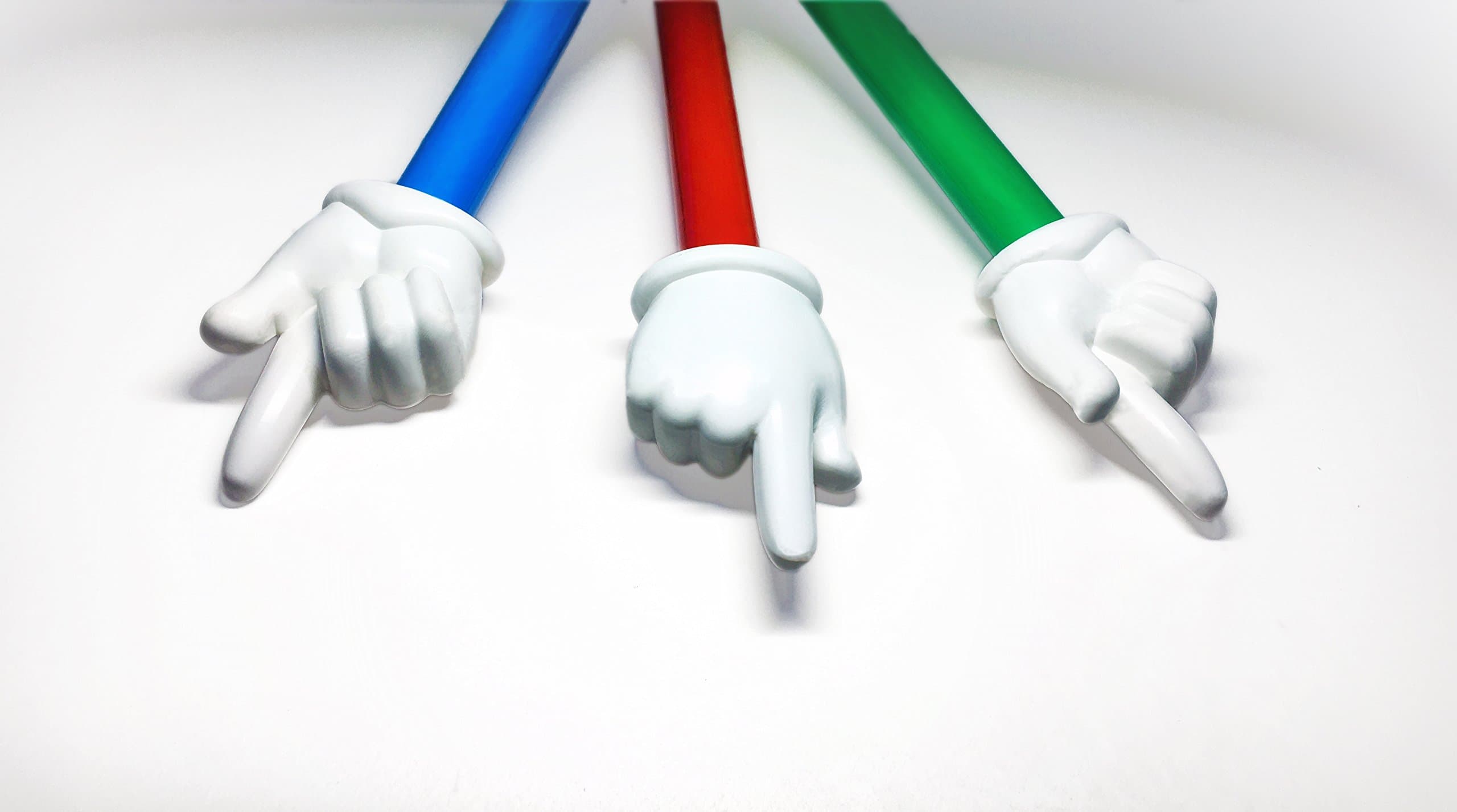 Sciencent Hand Pointers (Set Of 3) Teacher Supplies, Assorted Colorful Classroom Finger Pointers for Teachers.