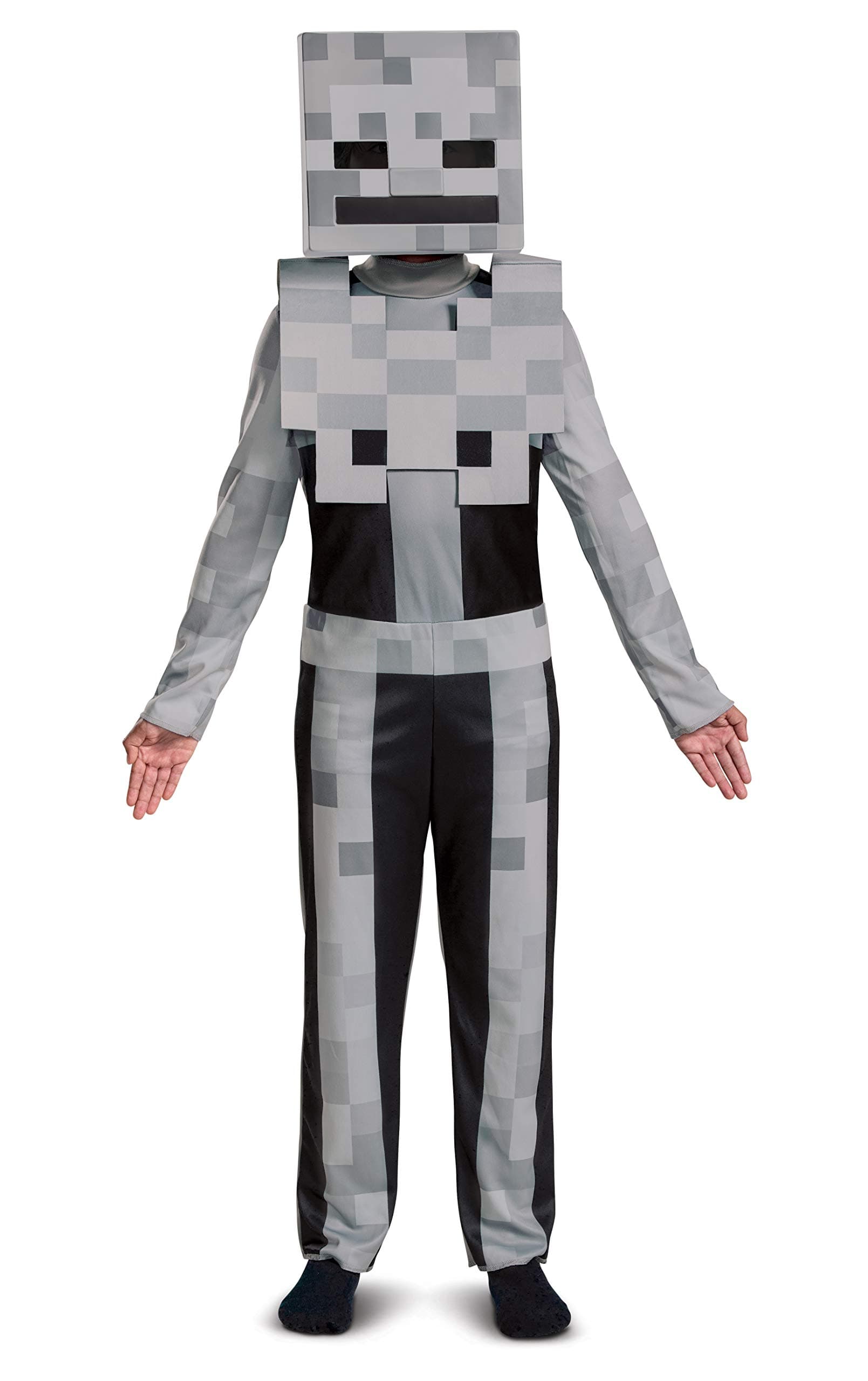 DISGUISE Official Minecraft Skeleton Costume Kids with Mask, Minecraft Costume Kids Boys Children Fancy Dress Up Outfit Halloween World Book Day Week Birthday