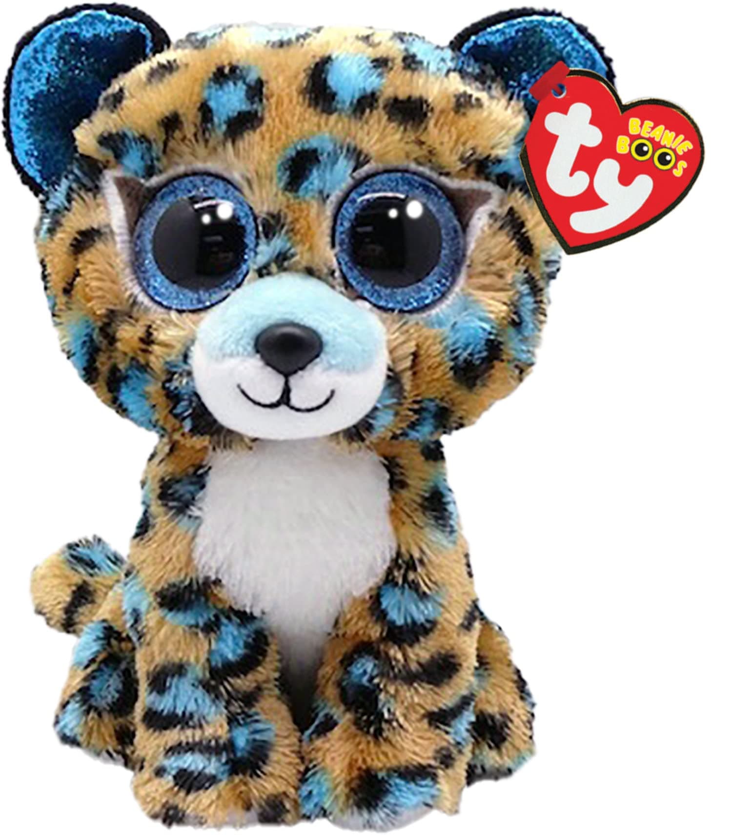 Animals Beanie Boo's-Plush Cobalt The Leopard 15cm-TY36691, TY36691, Beige, Blue, White, Small