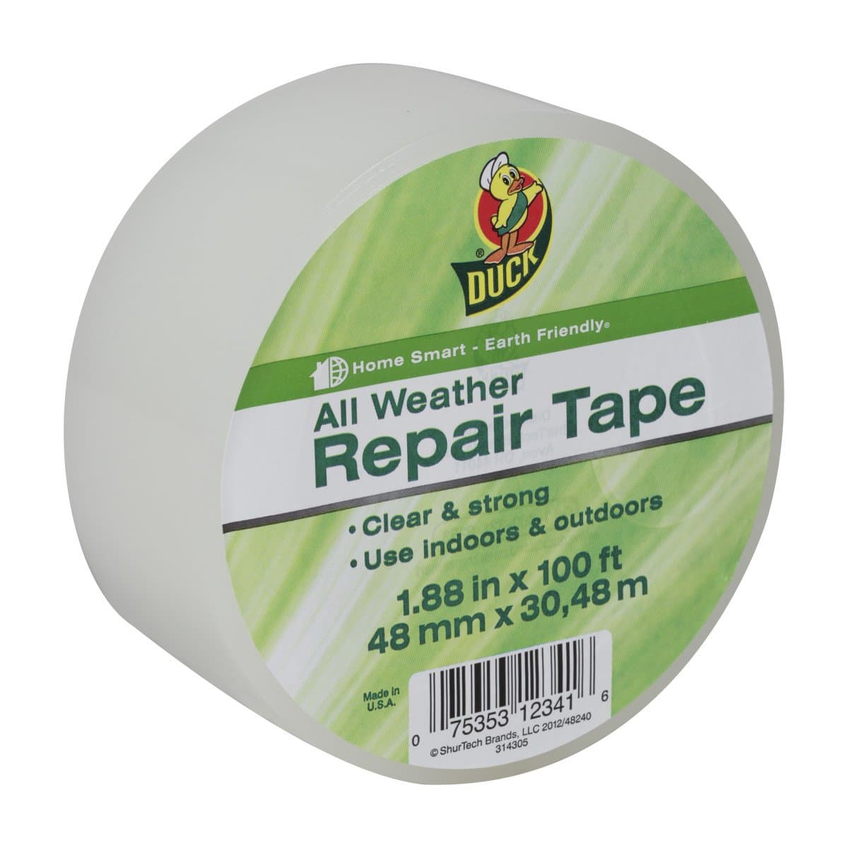 Brand All Weather Indoor/Outdoor Repair Tape, Weatherproofing, Clear & UV Resistant, 1.88-Inch x 33.3-Yards, Single Roll, 281230