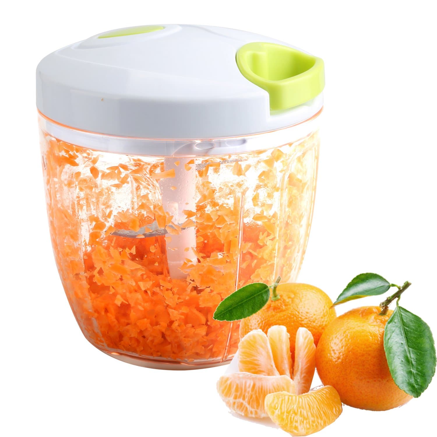 Tatuer Manual Food Chopper 5 Blades 6 Cups Large Capacity Upgraded Hand Held Vegetable/Meat/Fruit Slicer or Blender in Cooking