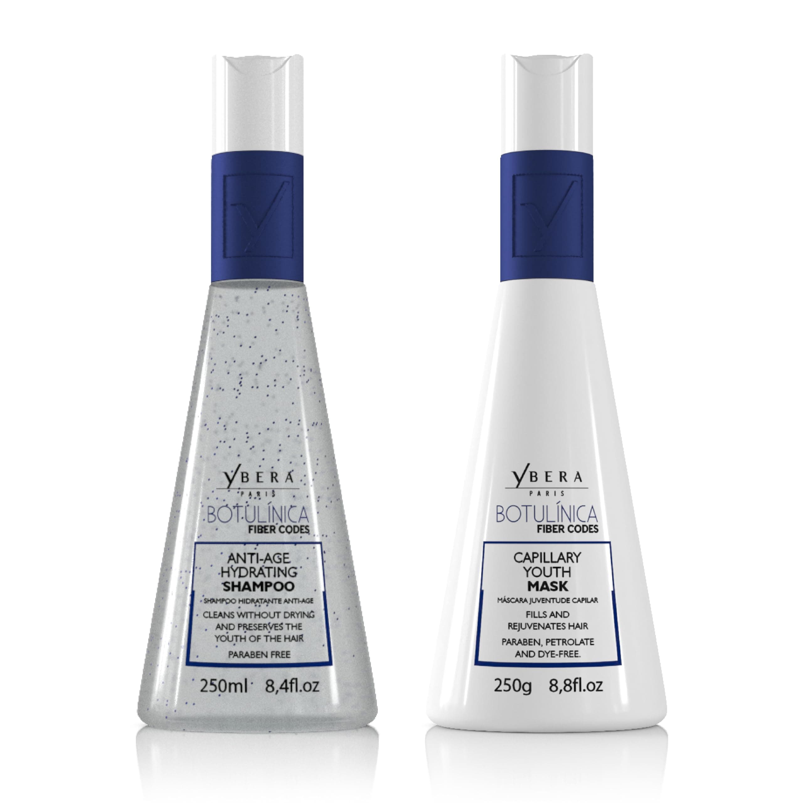 YBERA PARISBotulinum Capillary Home Care Duo Shampoo 8.4 Oz & Force Mask 8.8 Oz | Removes Volume & Rough Ends | Stimulates Keratin Production | Grape Scent | All Hair Types