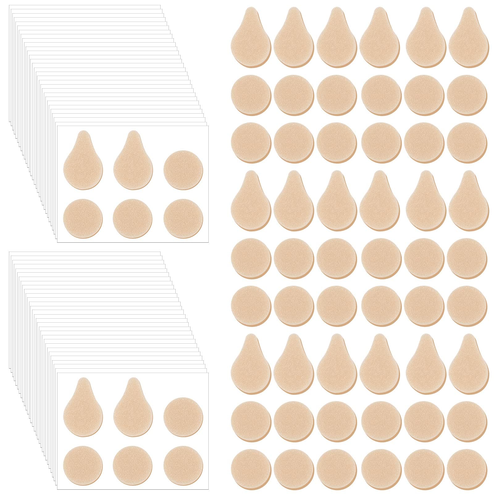 Tondiamo 300 Pieces Ear Lobe Support Ear Patches Earring Protectors Clip on Pads Heavy Earrings Stabilizers Invisible Lift Patches for Long Time Wearing