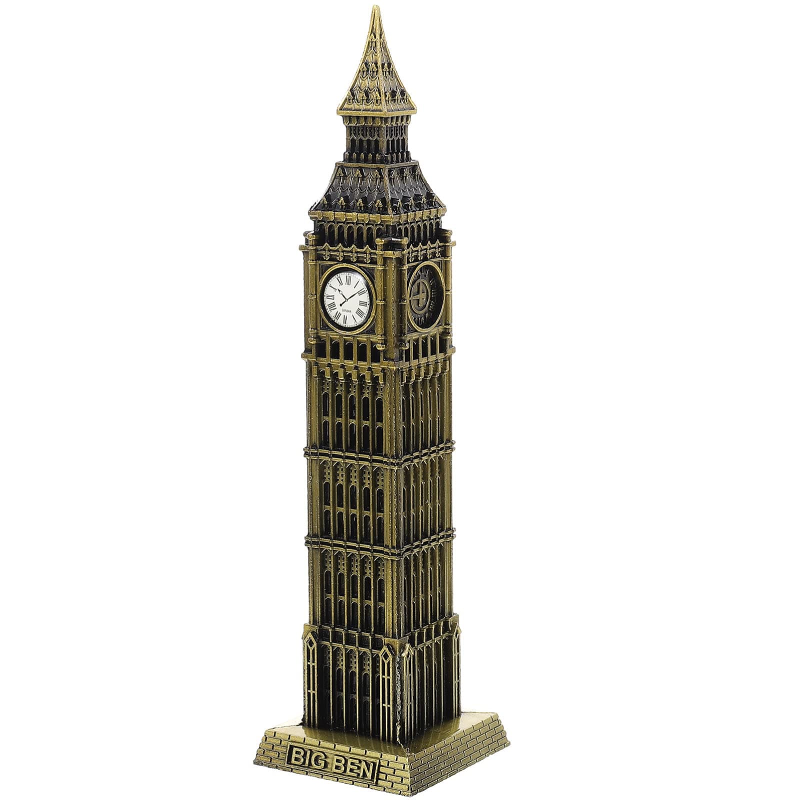 IMIKEYA Big Ben Statue:Decorative Metal Big Ben Building Model Figurine Table Decor Gift Home Decoration Architecture Model for Kids and Adults