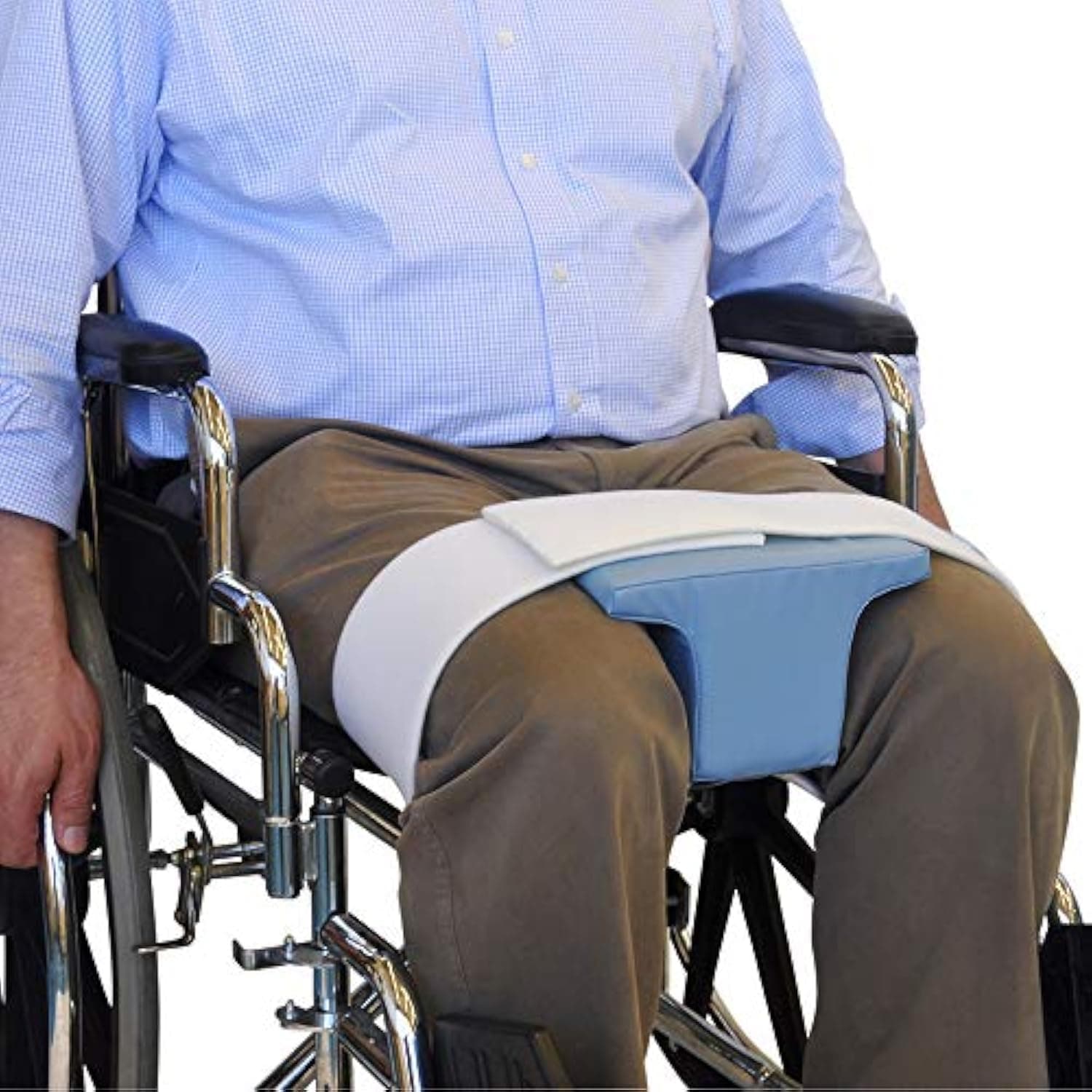 NYOrtho Abduction Wedge Knee Separator for Hip Surgery Recovery – 4" Orthopedic Pillow for Leg Support, Contracture Prevention & Post Surgery Use – Wheelchair or Bed – Wipeable, Fluid-Resistant