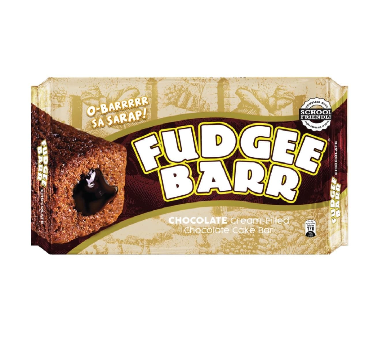 FUDGEE BARR CHOCOLATE CREAM FILLED BAR (10 * 40G) 400GM