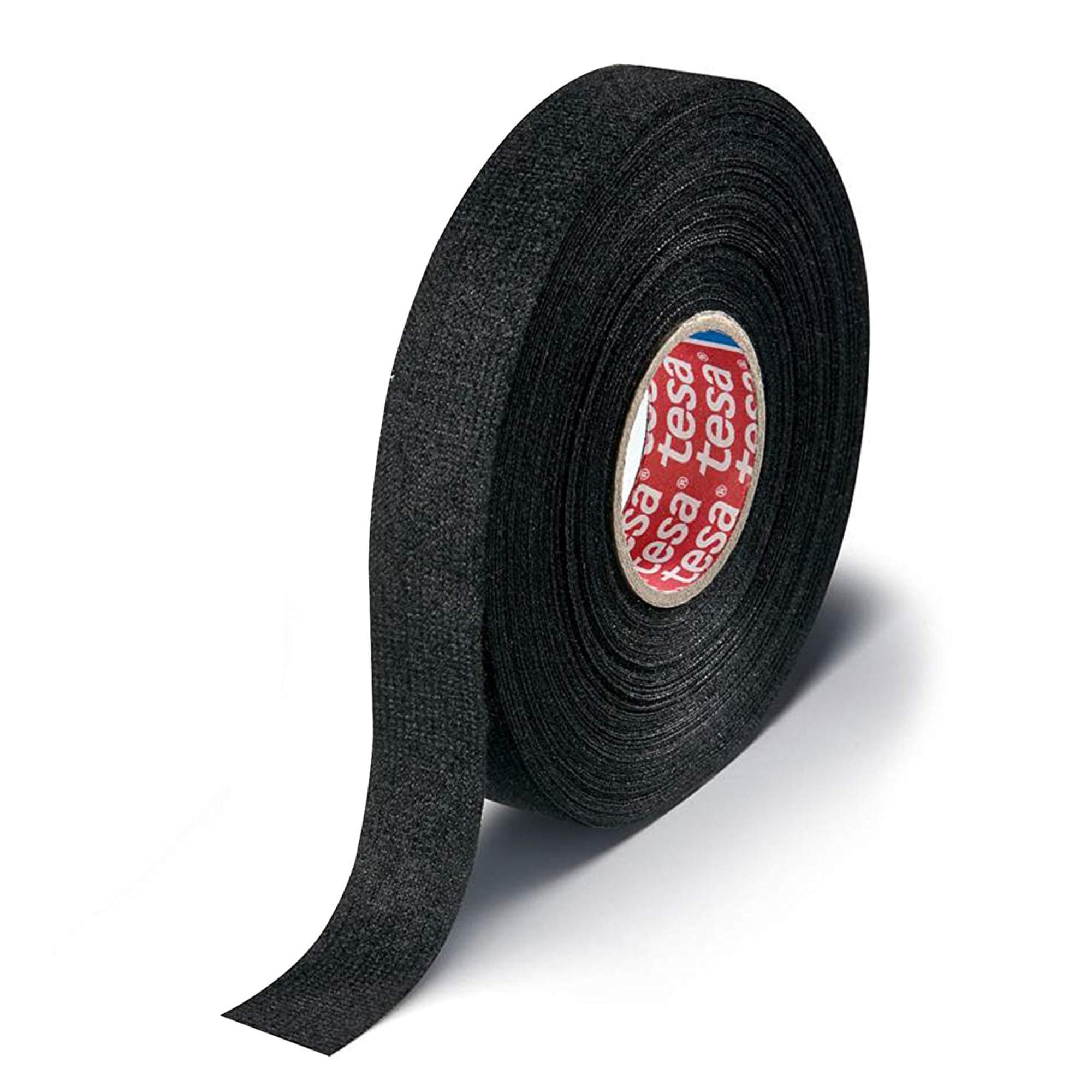 51608 Black Fuzzy Fleece Interior Wire Loom Harness Tape for VW, Audi, Mercedes, BMW 19 mm X 15 meters