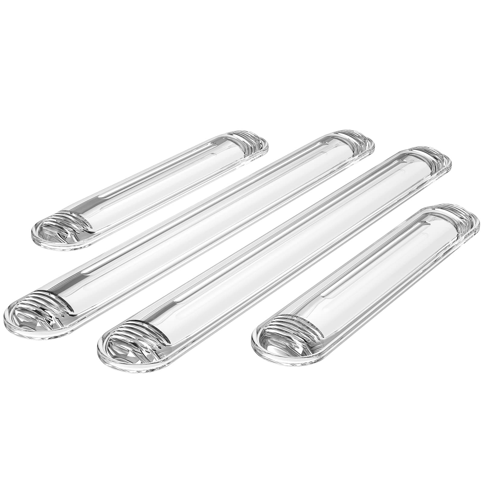 Clear Furniture Bumpers, Silicone Rubber Wall Protector from Chair Back, Adhesive Shower Door Bumpers for Cabinet Door Car Door Drawer Toilet Lid (2long2short,4)