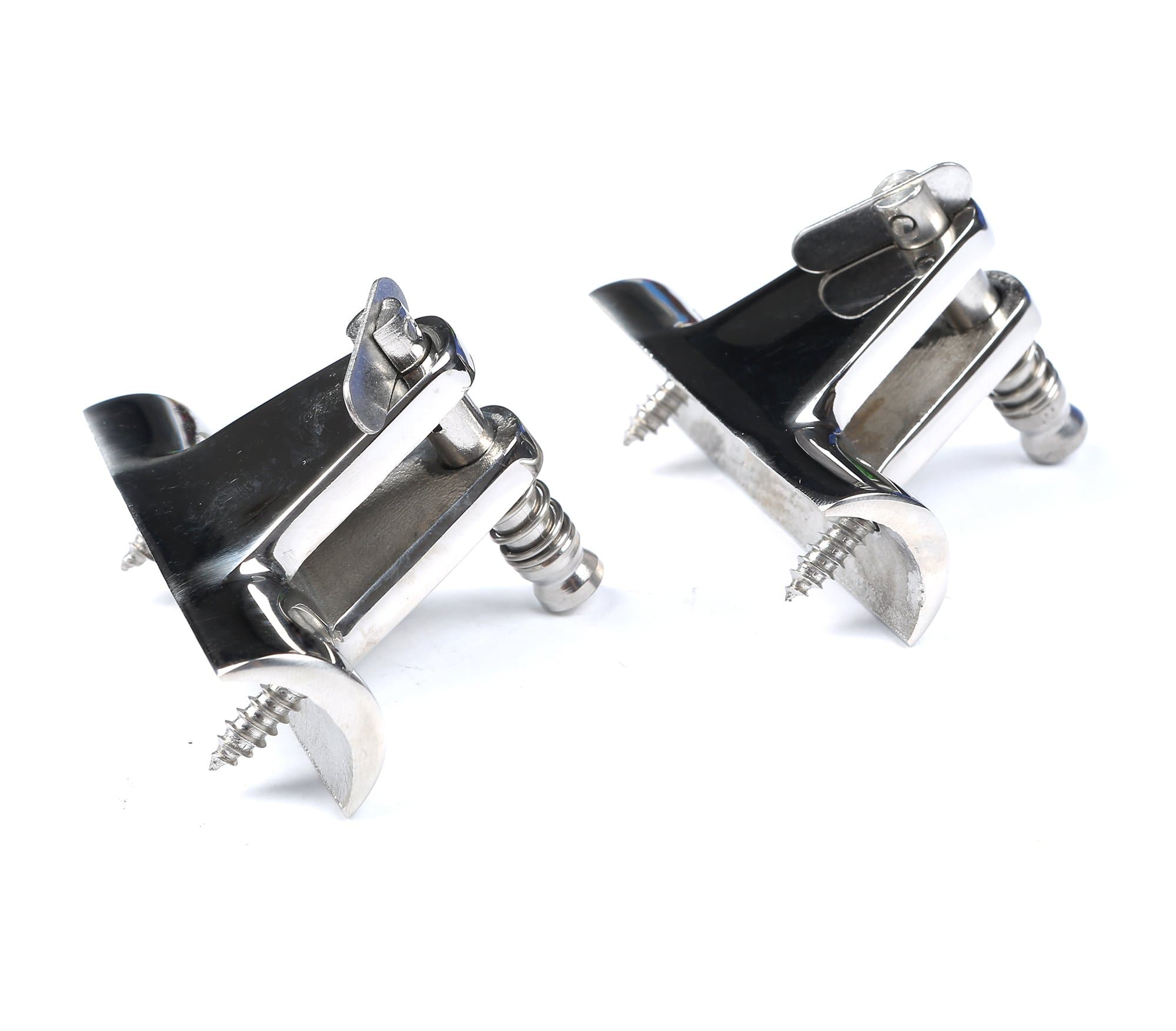 Mxeol Boat Bimini Top Hardware Deck Hinge,Swivel Side Mount Stainless Quick Release Hinges Marine with Fasteners for Boat Yacht,Pontoon Boat