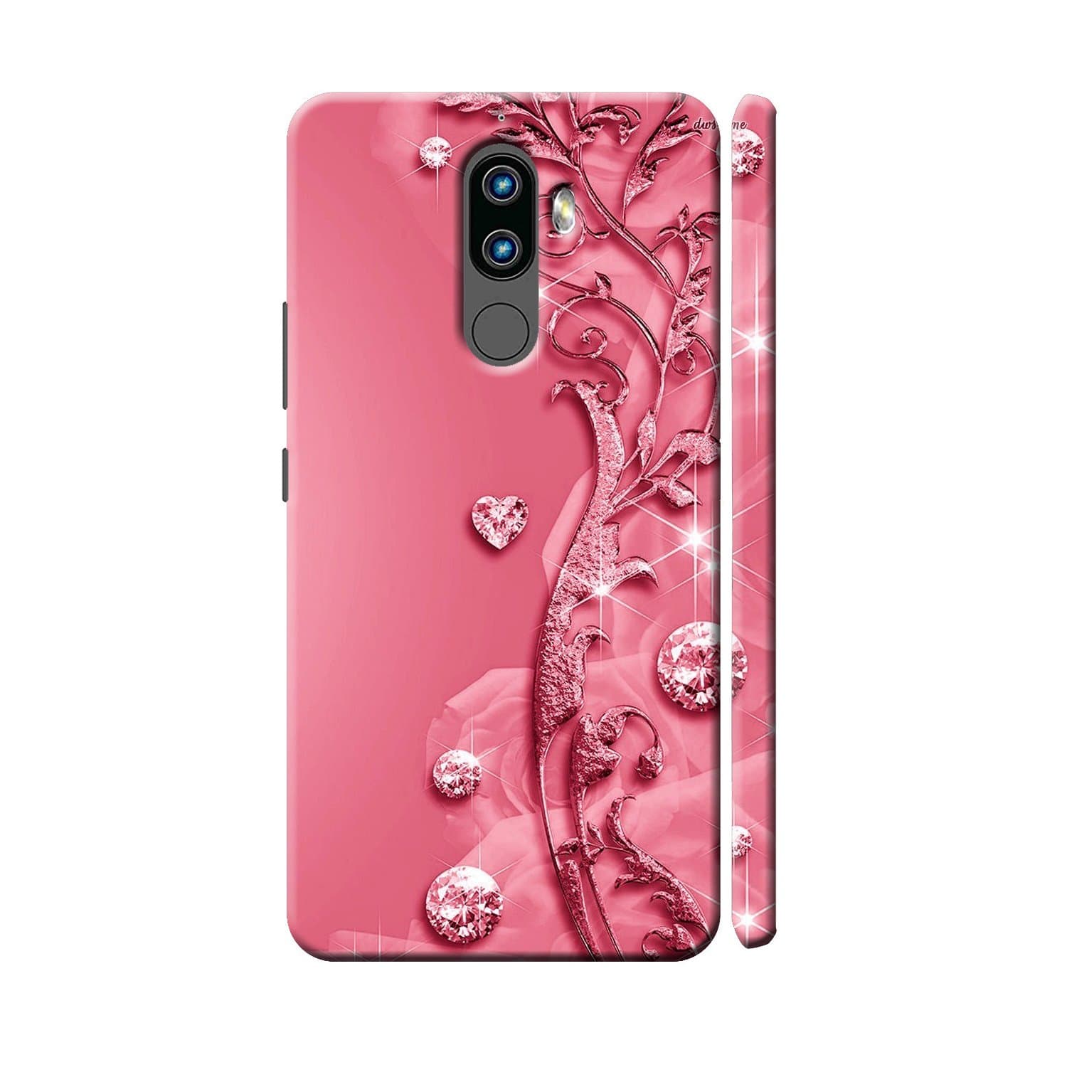 Clapcart Lenovo K8 Note Designer Printed Back Cover for Lenovo K8 Note - Pink Color (Heart Design For Girls)