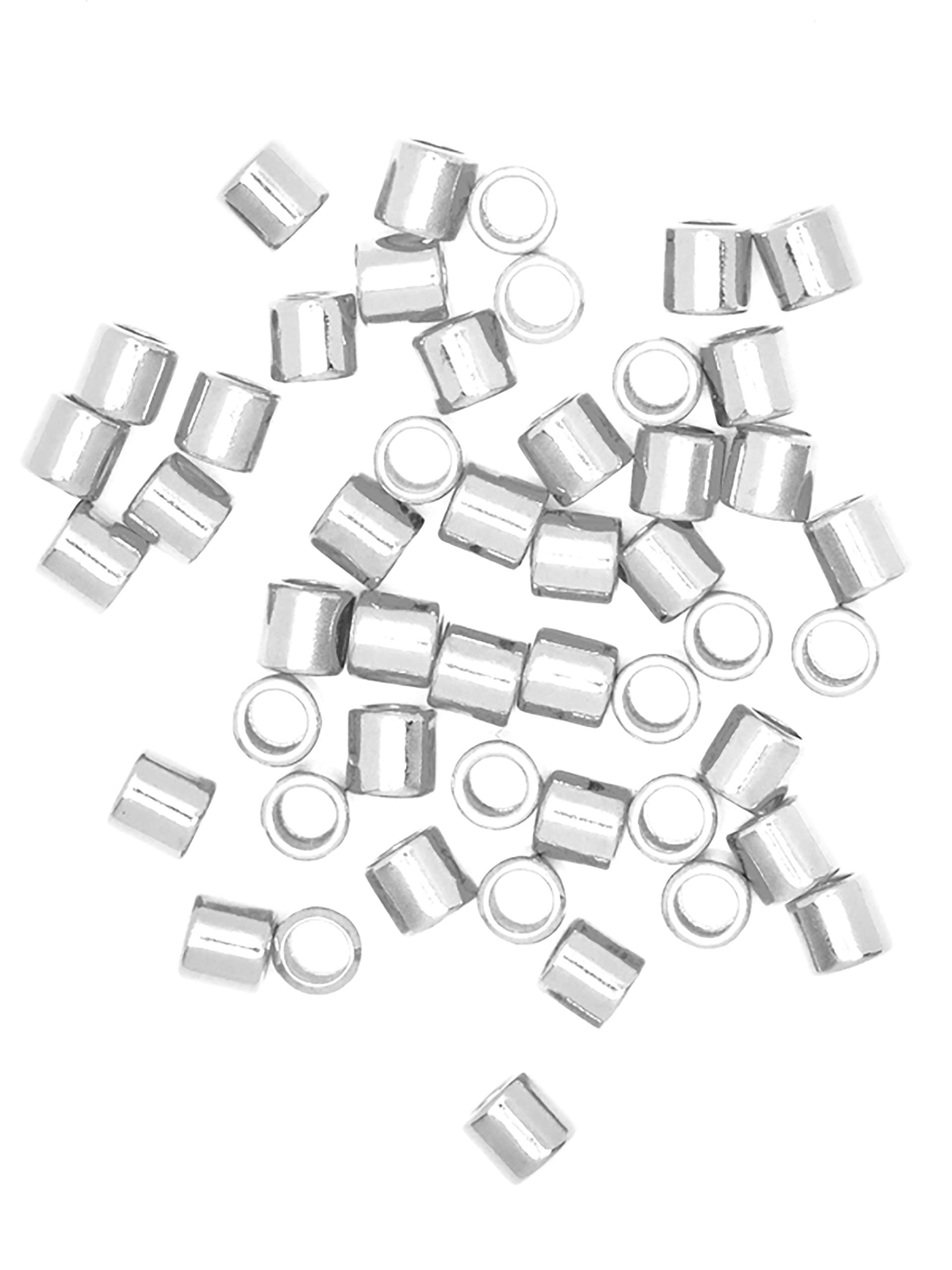 Cousin Sterling Elegance 925 Silver Findings-Crimp Beads 2mm, Metal