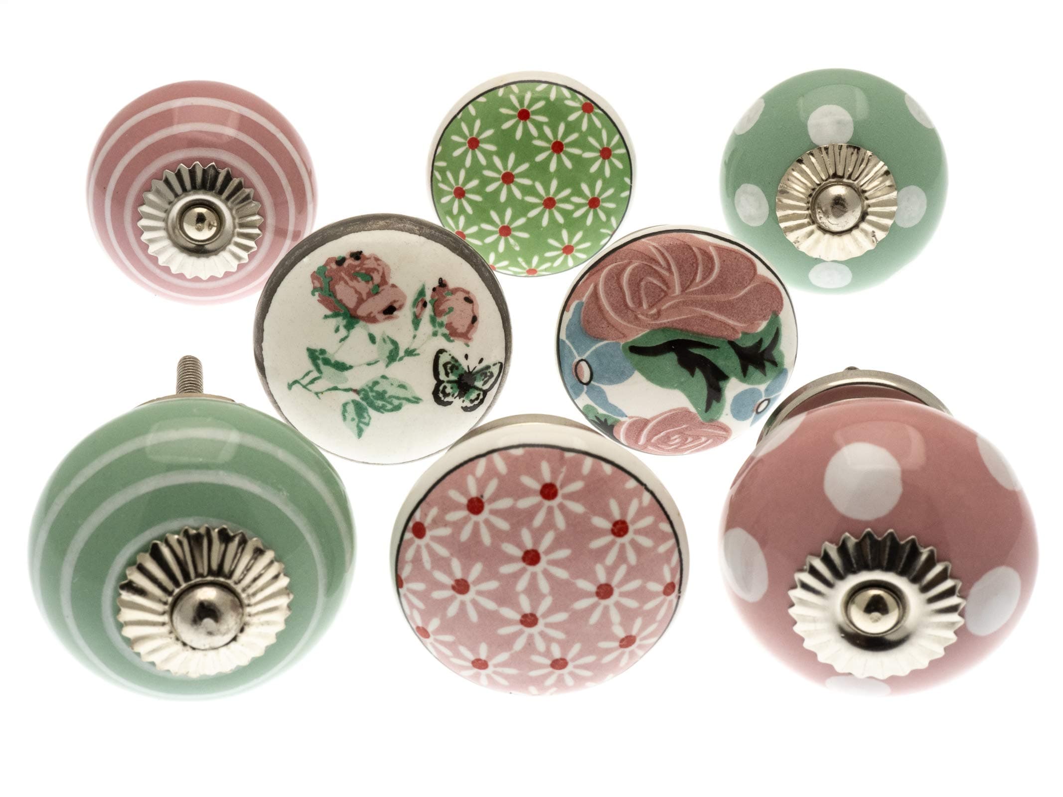 knoa Set of 8 Drawer Knobs Cupboard Knobs Pulls Antique Vintage Style Design