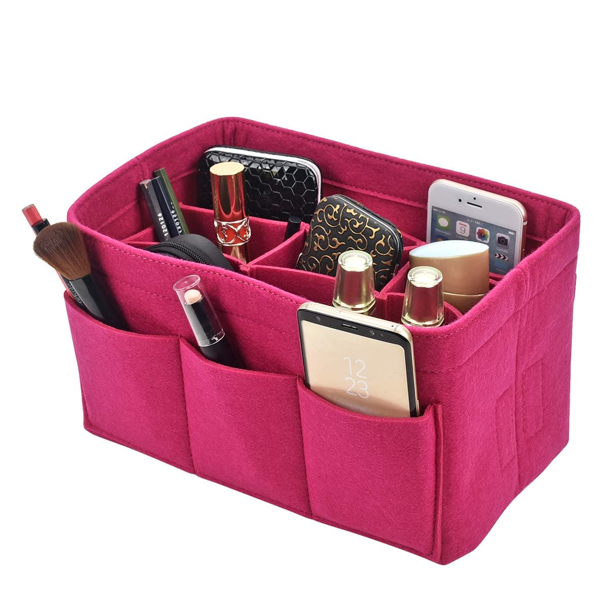 Purse organizer insert,Kumako Felt Bag Organizer Fit LV Neverfull-(PM,MM,GM),Speedy-(30.35.40),Longchamp&Totes(3 SIZE)