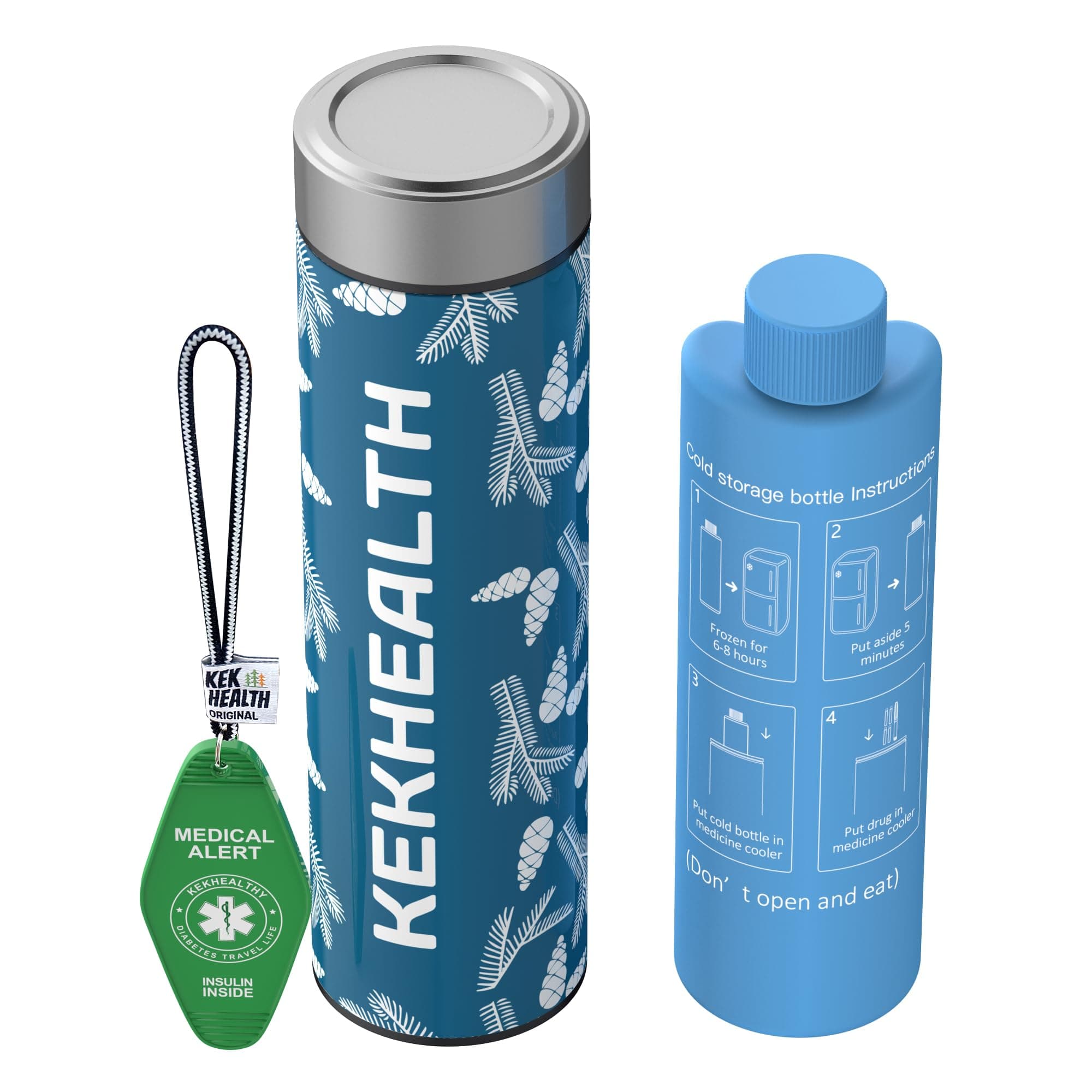 Compact 60H Insulin Pens Cooler Trave Case Medication Cooler for Travel Medicine Cooler TSA Approved Medical Travel Cooler Bag Epipen Carry Case Diabetic Cooler with QR Medical Tag(Hazel)