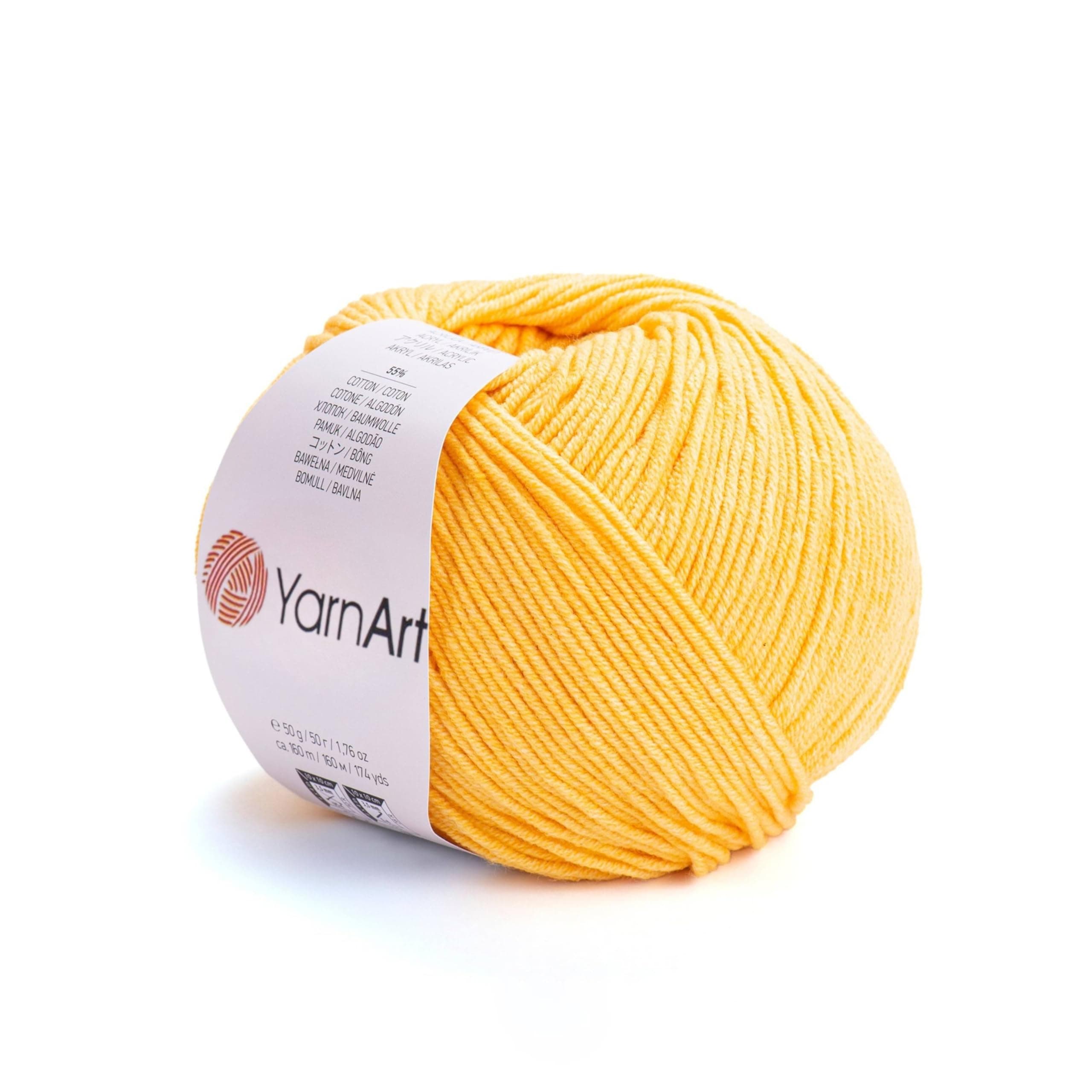 Cotton Blend Amigurumi Yarn –Cotton Acrylic Yarn for Knitting and Crocheting, DK Weight/Light Worsted Yarn for Amigurumi, Baby Items and Garments