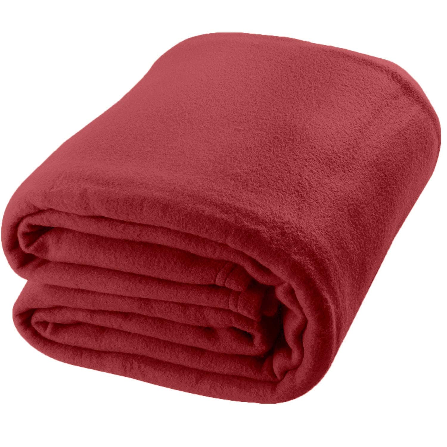 DINNY Polar Fleece Double Bed Blanket -Red