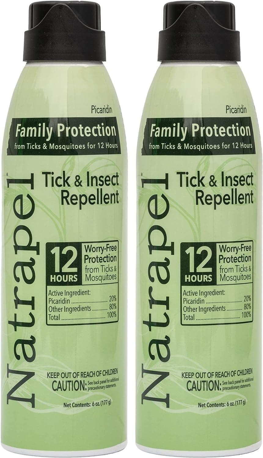 Natrapel Tick & Insect Repellent Eco-Spray - Bug Spray with 20% Picaridin - Family Protection Against Mosquitoes, Ticks & More - Up to 12 Hours of Protection - 6 oz (2 Pack)