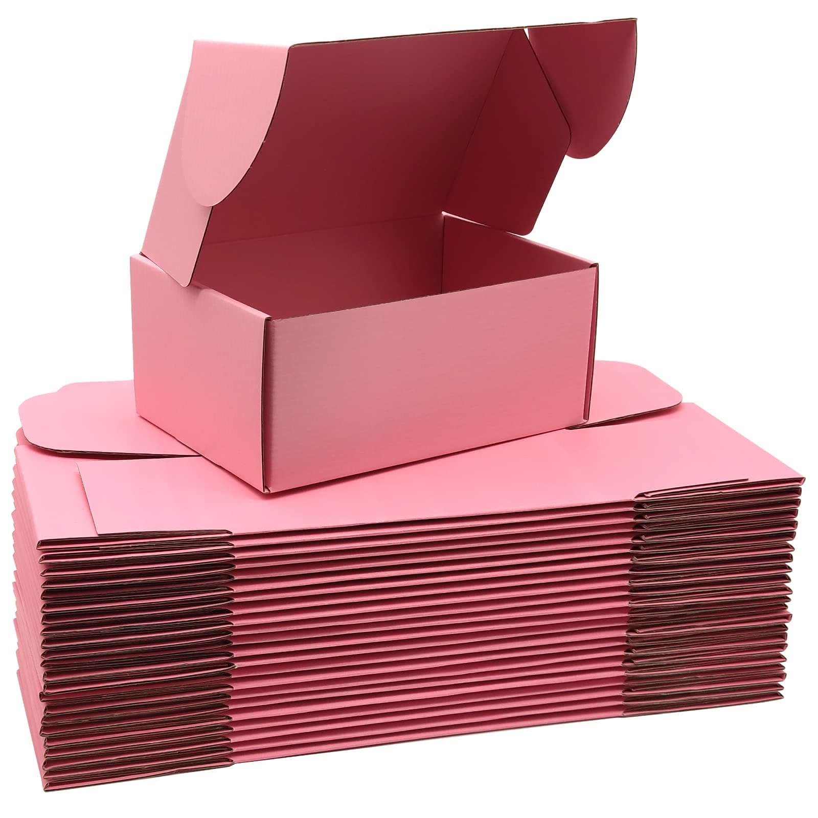 Small Pink Shipping Boxes for Small Business Pack of 25-9x6x4 inches Cardboard Corrugated Mailer Boxes for Shipping Packaging Craft Gifts Giving Products