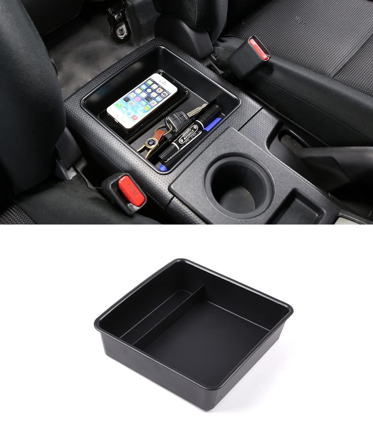 Compatible with Toyota FJ Cruiser 2007-2021 Center Console Organizer Tray, Armrest Storage Box, Armrest Insert Container ABS Storage Box Coin Key Card Sunglass