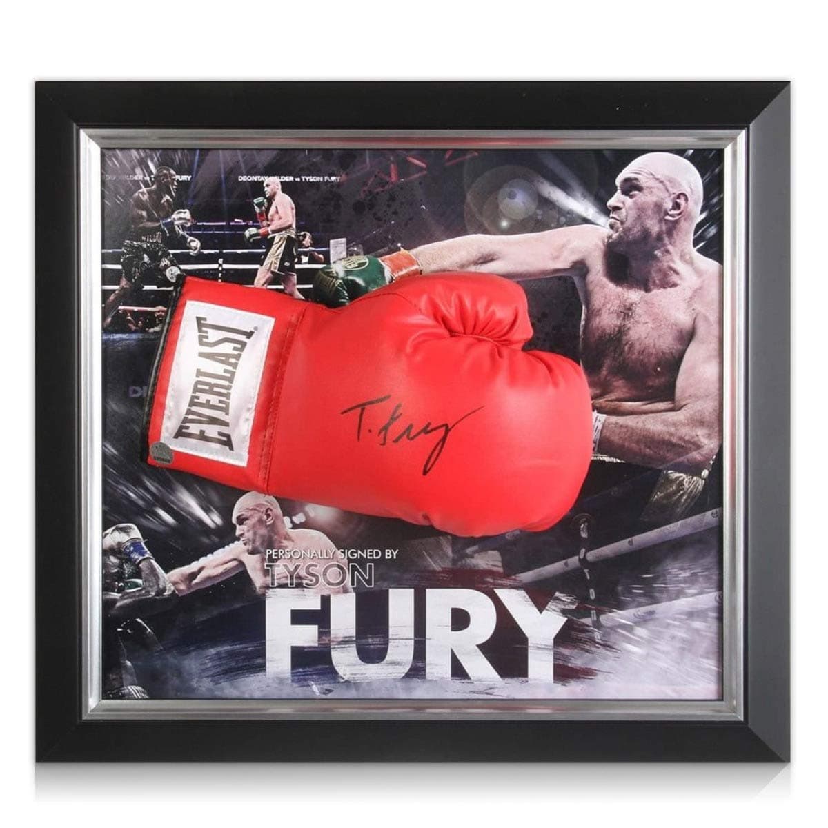 Tyson Fury Signed Red Boxing Glove In Deluxe Dome Frame
