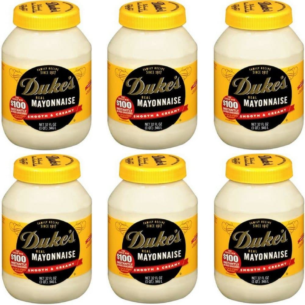 Duke's 2 Piece Real Mayonnaise, 32 Ounce (32 Ounce (Pack of 6))