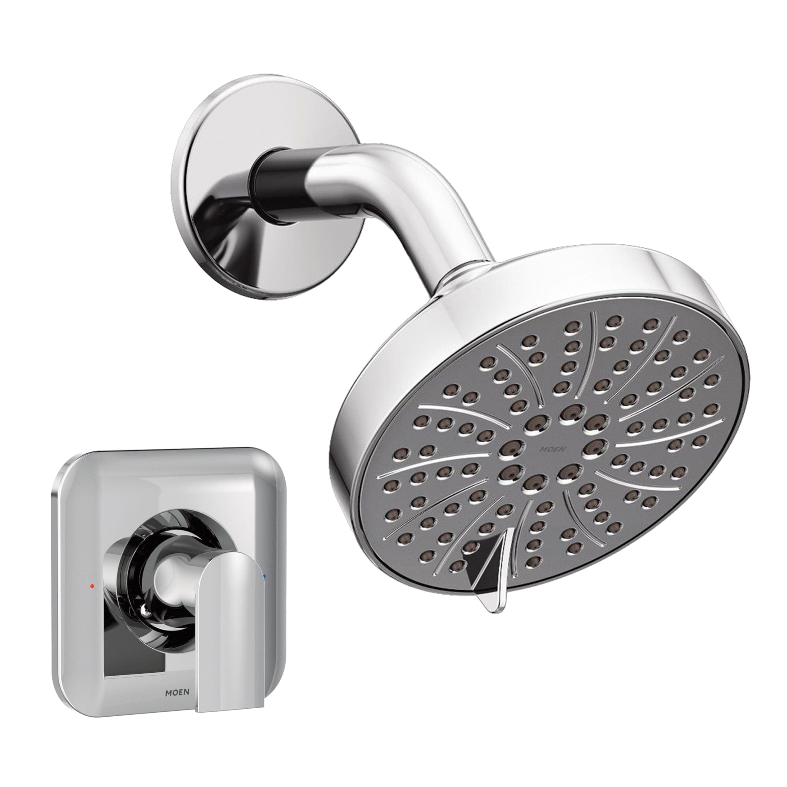 Genta LX Pressure Balancing Eco-Performance Modern Shower Trim with Showerhead and Lever Handle, Posi-Temp Valve Required, Chrome, T2472EP