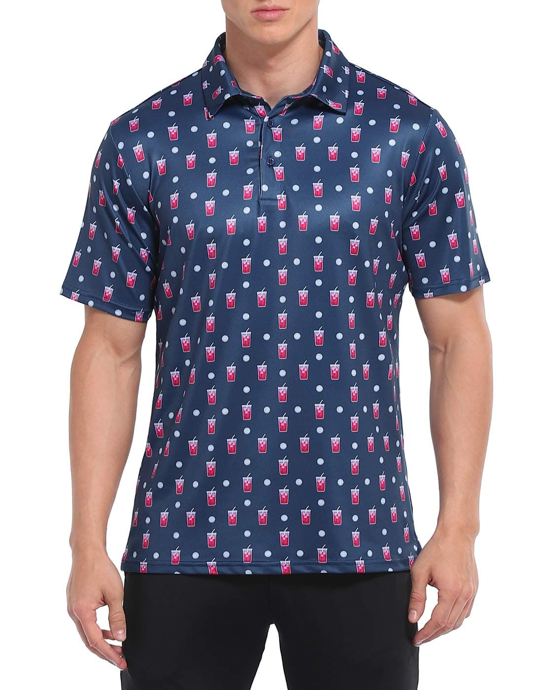 LRDGolf Shirts for Men UPF 50 Moisture Wicking Short Sleeve Polo Shirt