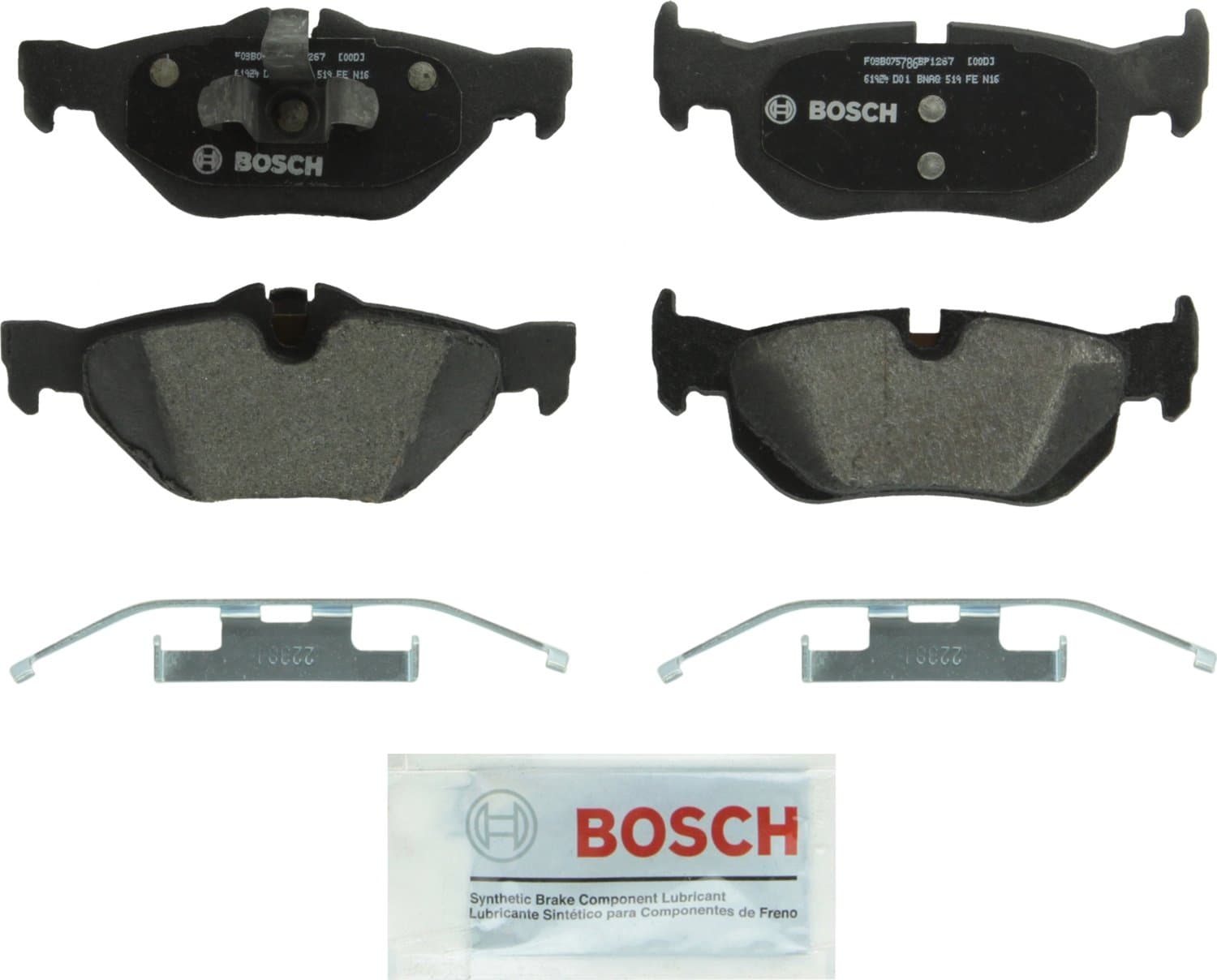 BOSCH BP1267 QuietCast Premium Semi-Metallic Disc Brake Pad Set - Compatible with Select BMW 128i, 323i, 328i, 328i xDrive, 328xi, X1; REAR