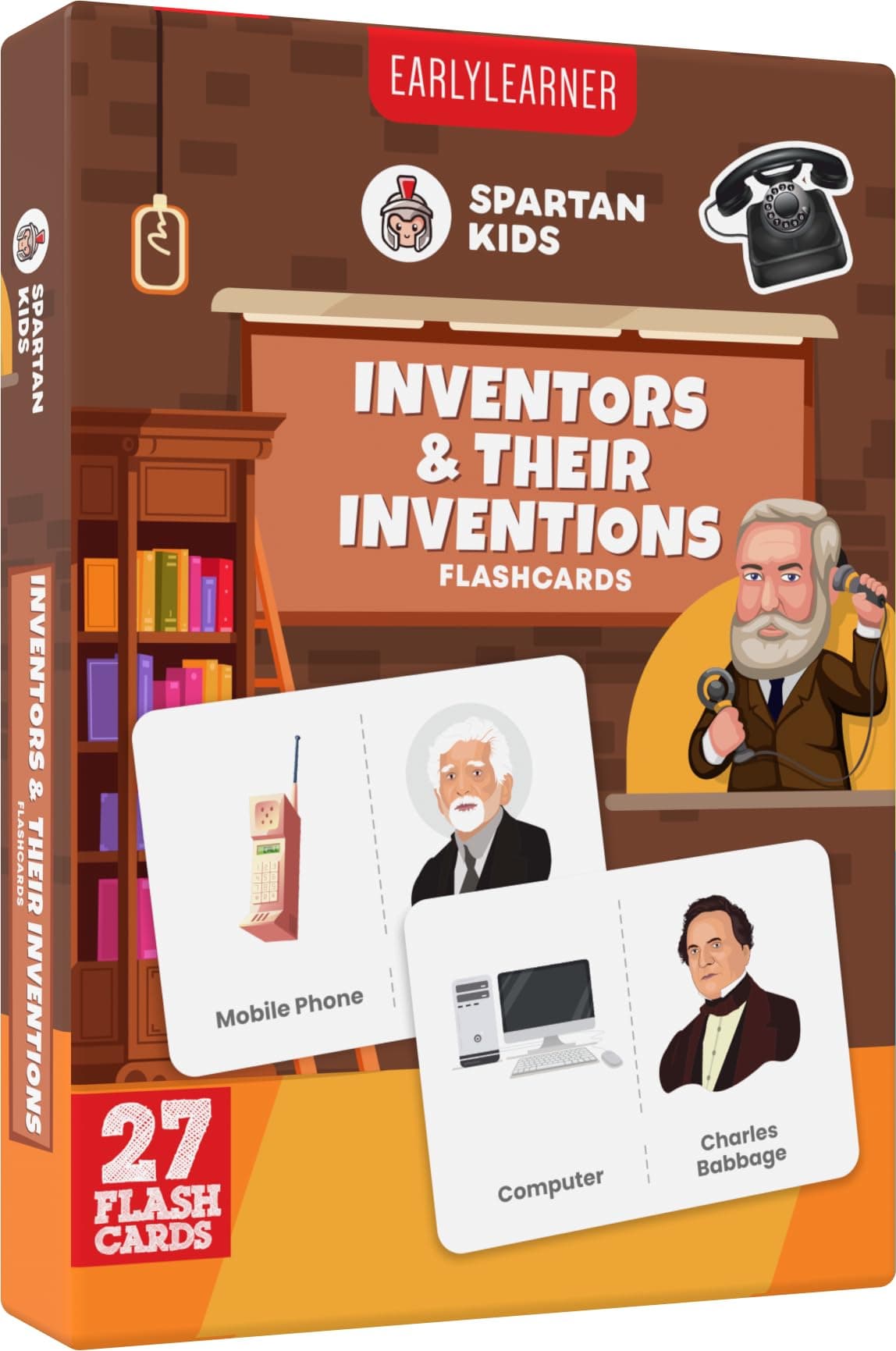 Inventors & Their Inventions Flash Cards for Kids | 27 Early Learning Language_Skills Flash Cards Easy & Fun Way of Learning 1 Year to 6 Years Babies