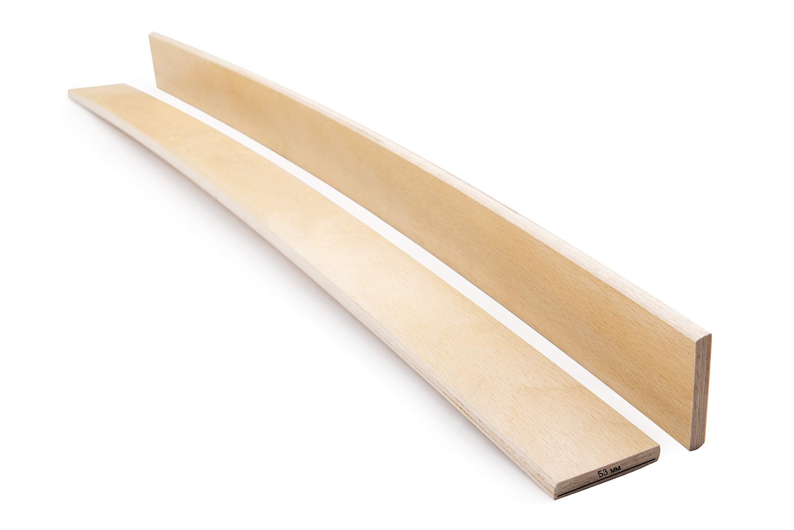 Green Design Pack of 3 Slats 53 mm wide Beech Wood Replacement Bed Slats Curved Sprung Single Double Grade A (785 mm Long) 3 pcs