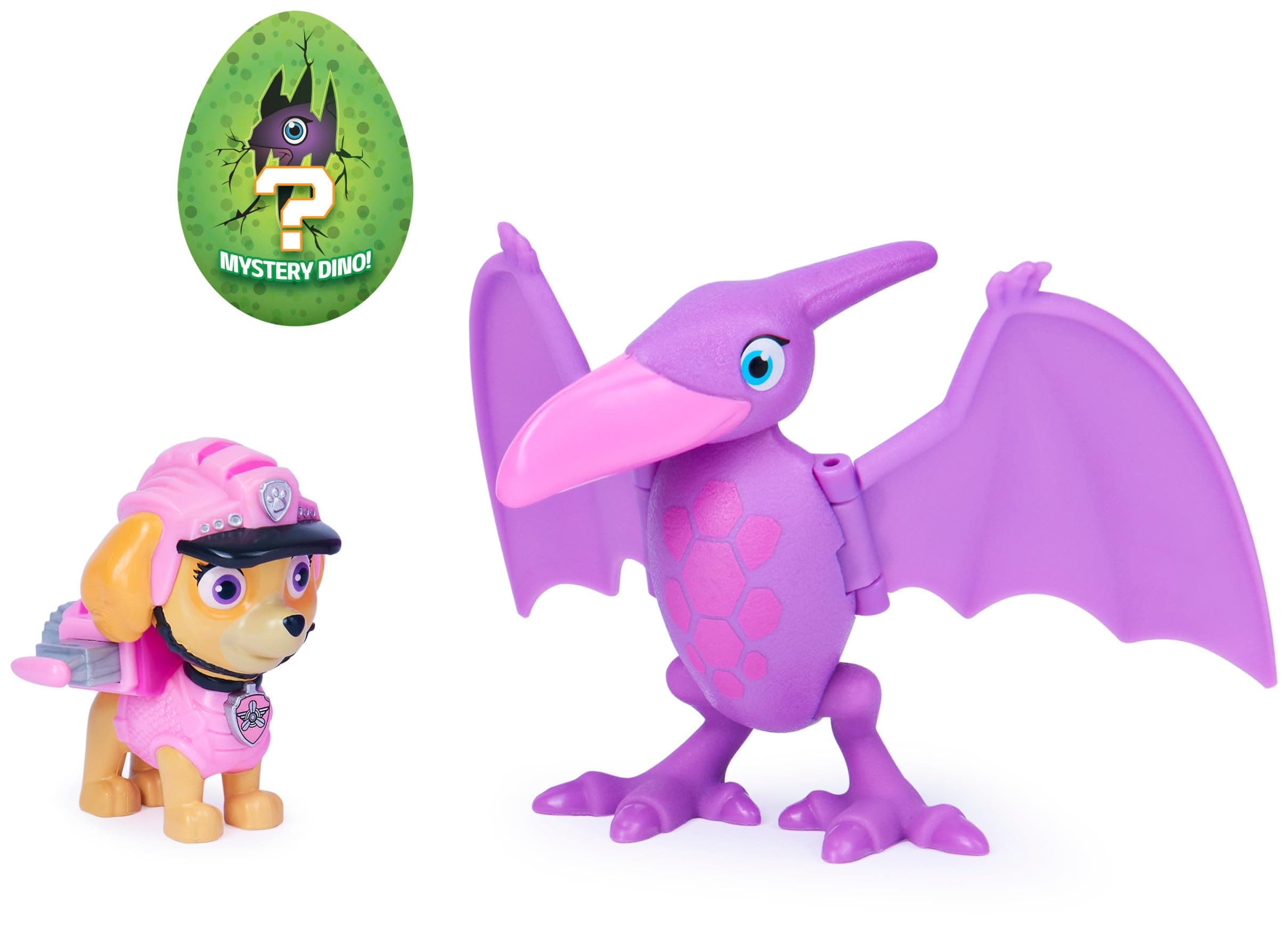 Paw Patrol, Dino Rescue Skye and Dinosaur Action Figure Set, for Kids Aged 3 and Up