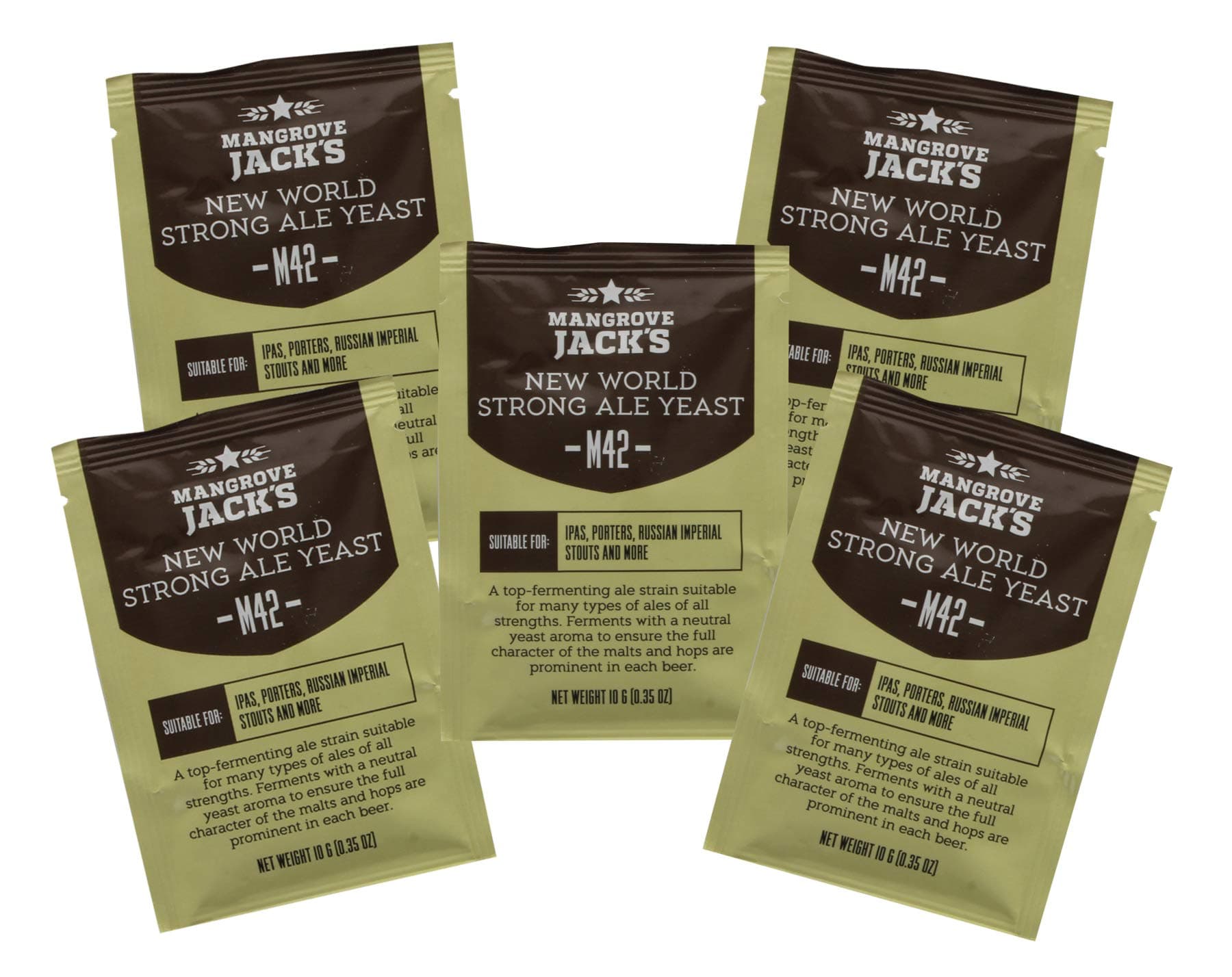 5X Mangrove Jack Craft Series Yeast M42 New World Strong Ale (10g)